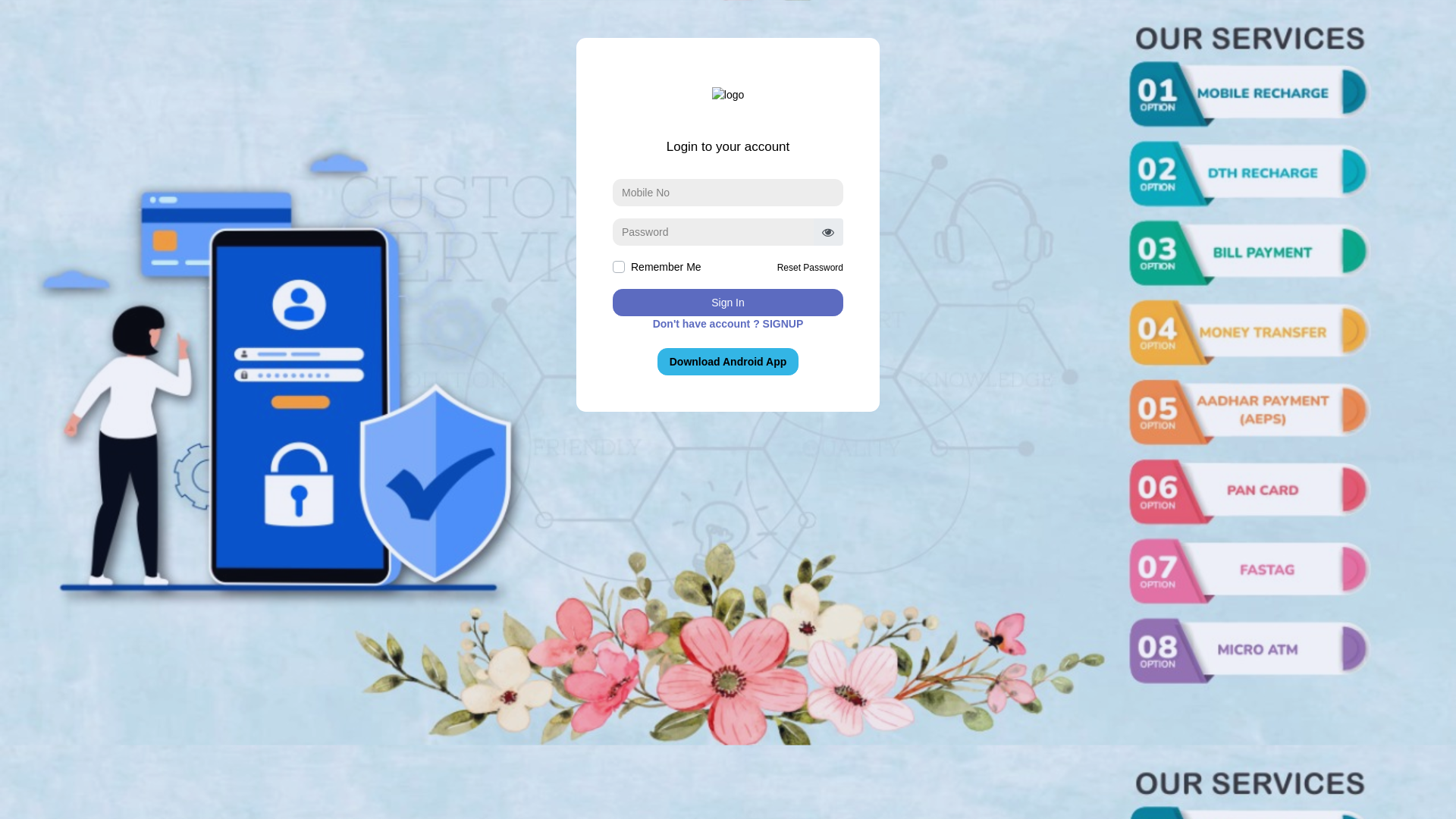 website screenshot of https://bfastpay.in/