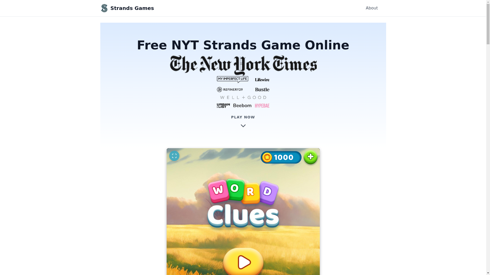 website screenshot of https://strandsgames.pages.dev/
