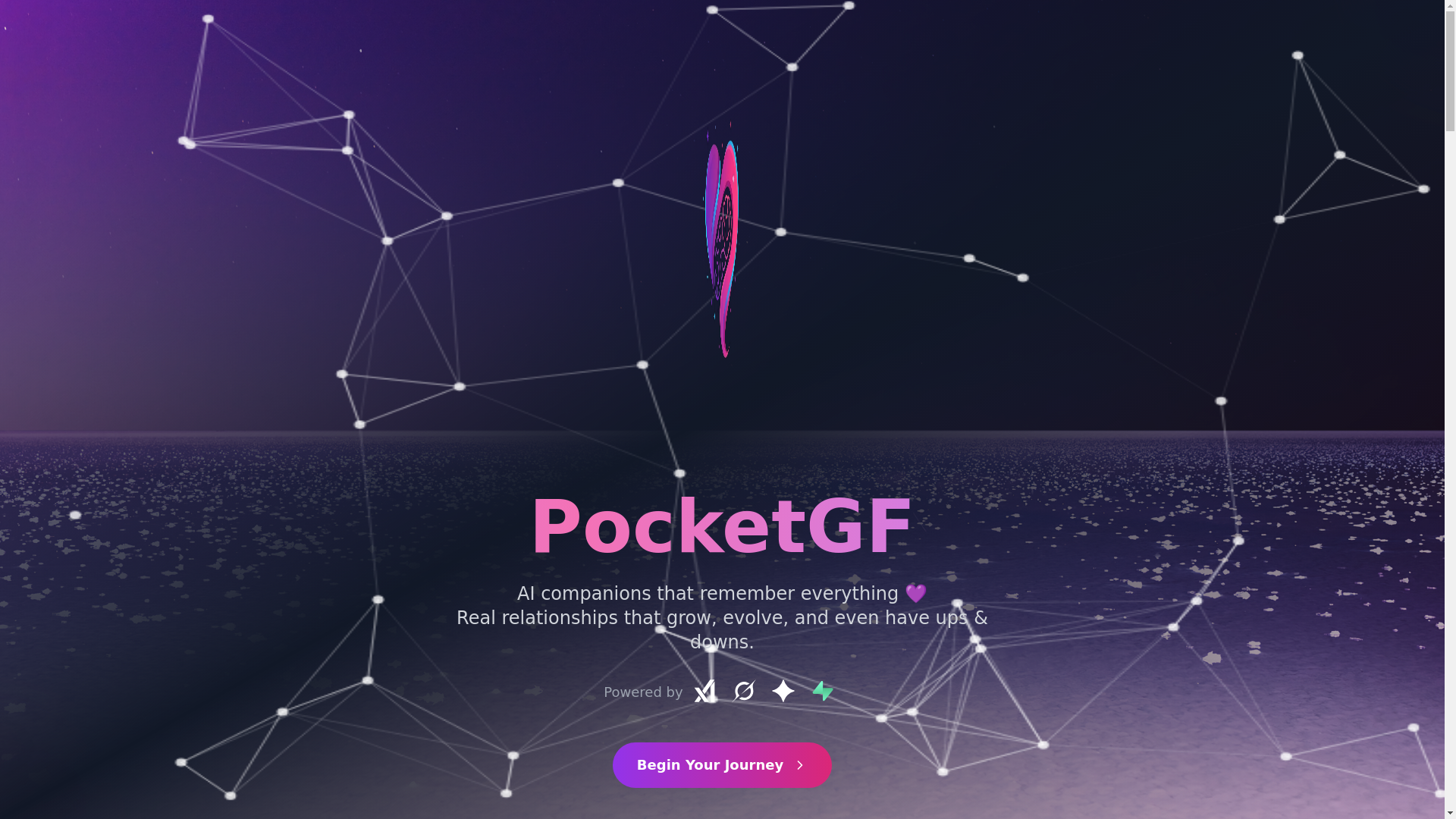 website screenshot of https://pocketgf.fun/