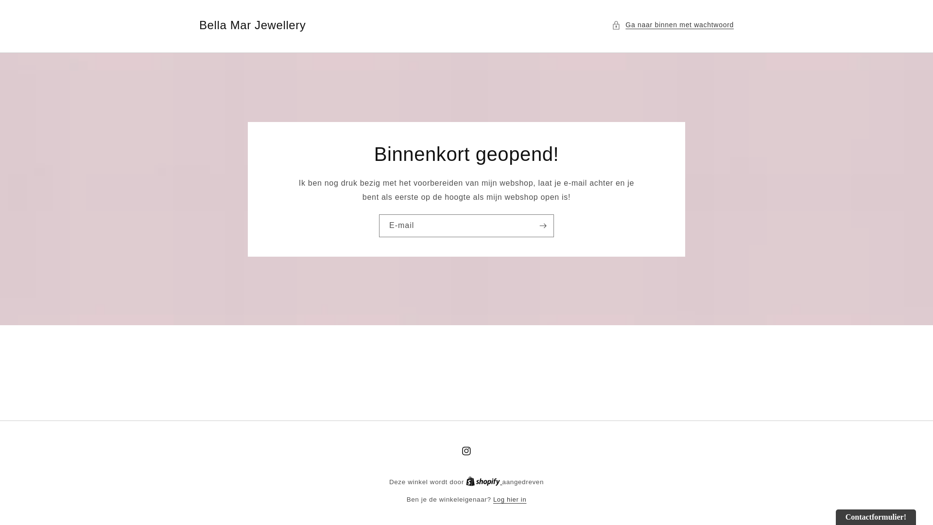 website screenshot of https://bellamarjewellery.nl/