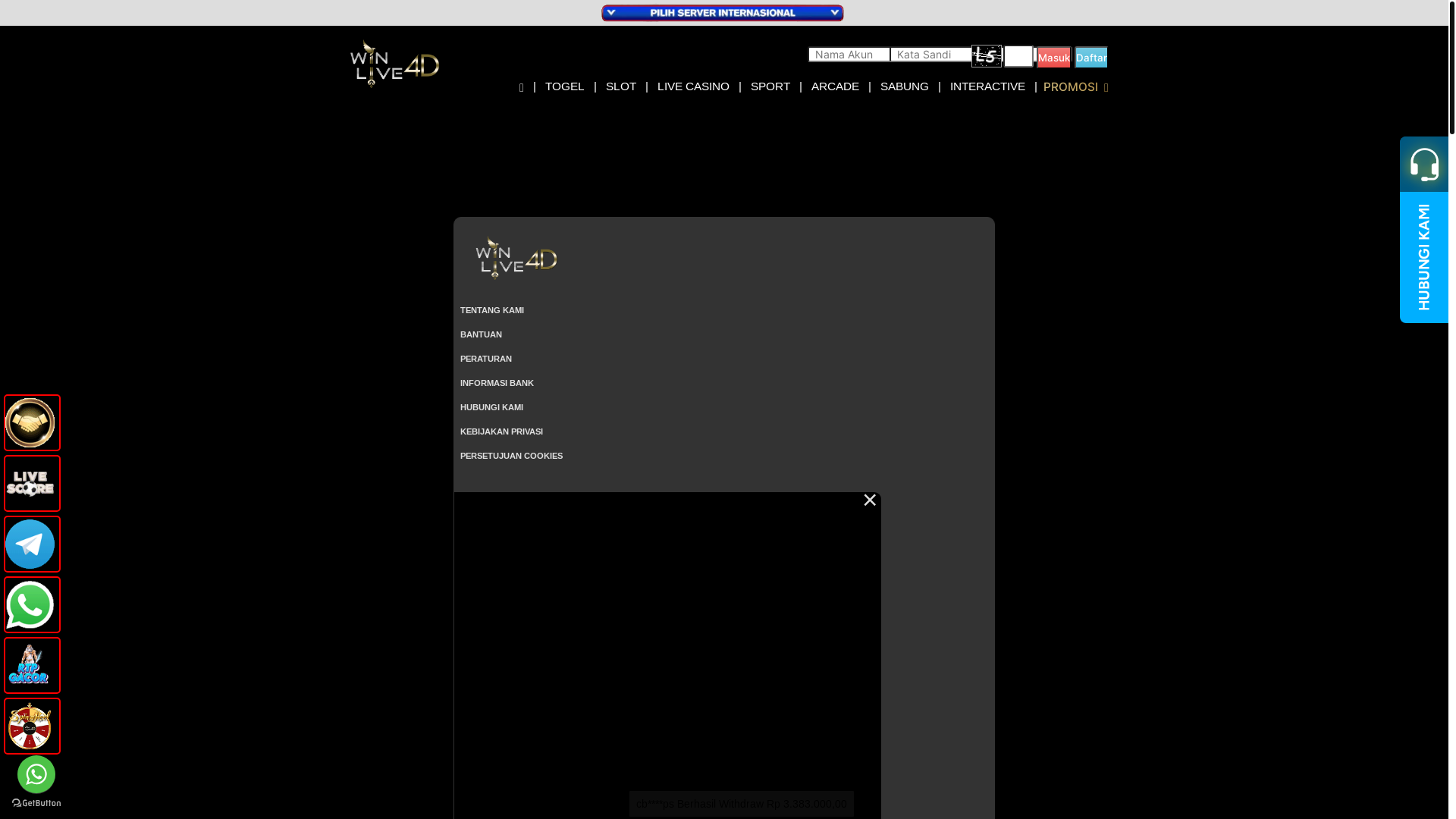 website screenshot of https://winlive4dmxwn.com/