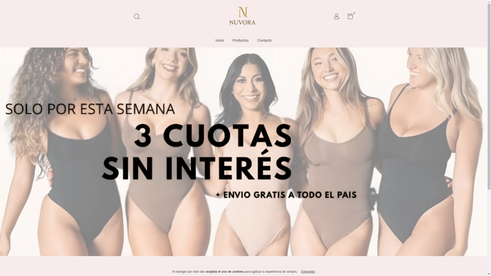 website screenshot of https://nuvoraarg.shop/
