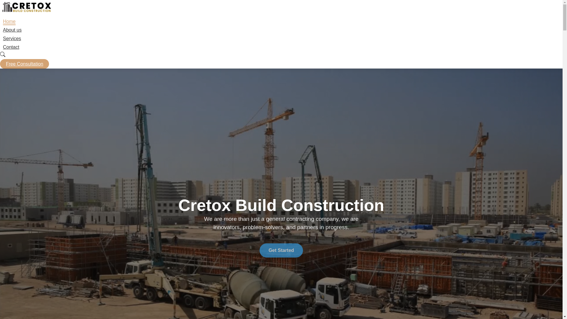 website screenshot of https://cretoxbuild.com/
