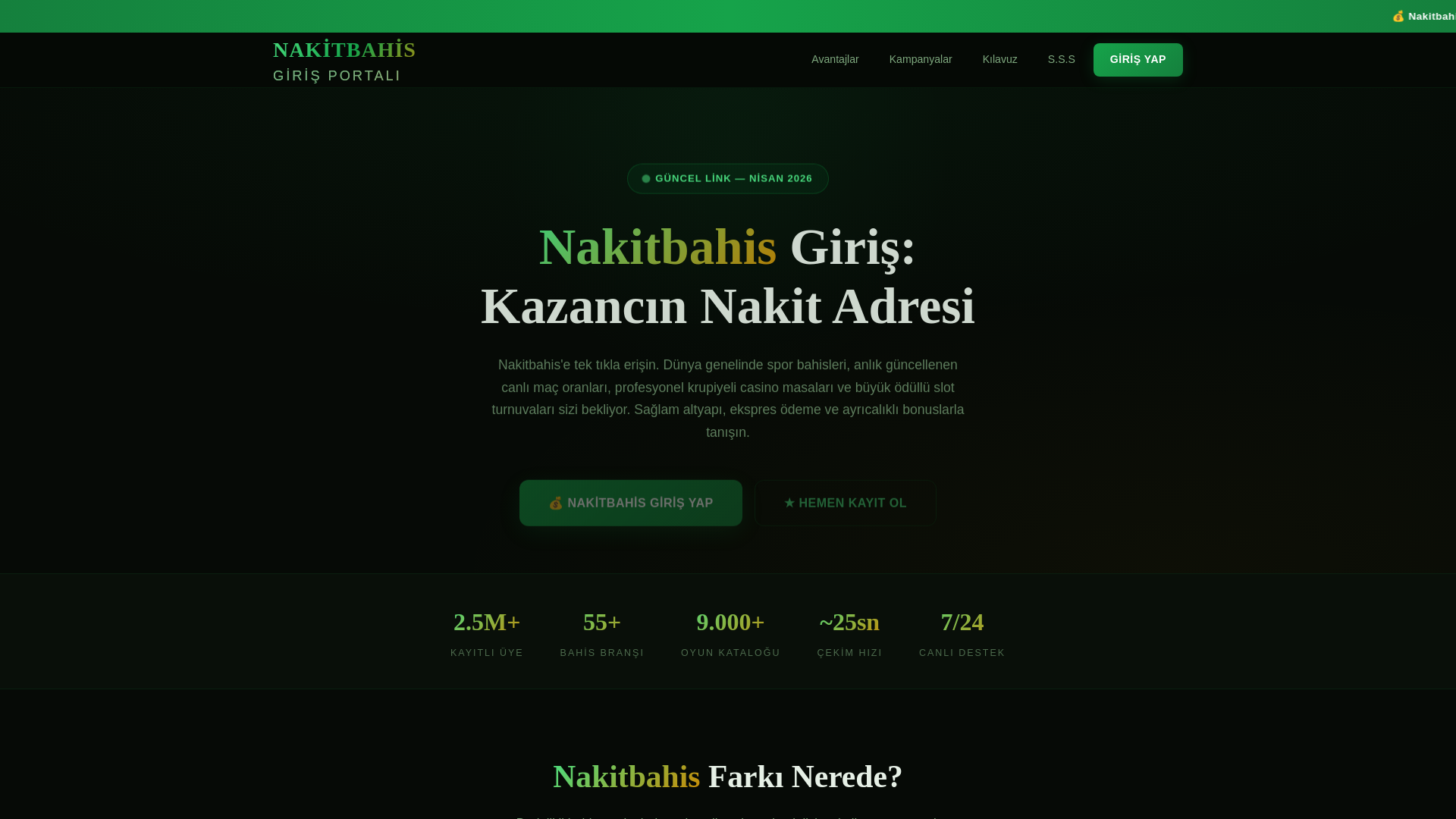 website screenshot of https://nakitbahis-tekgiris.vip/