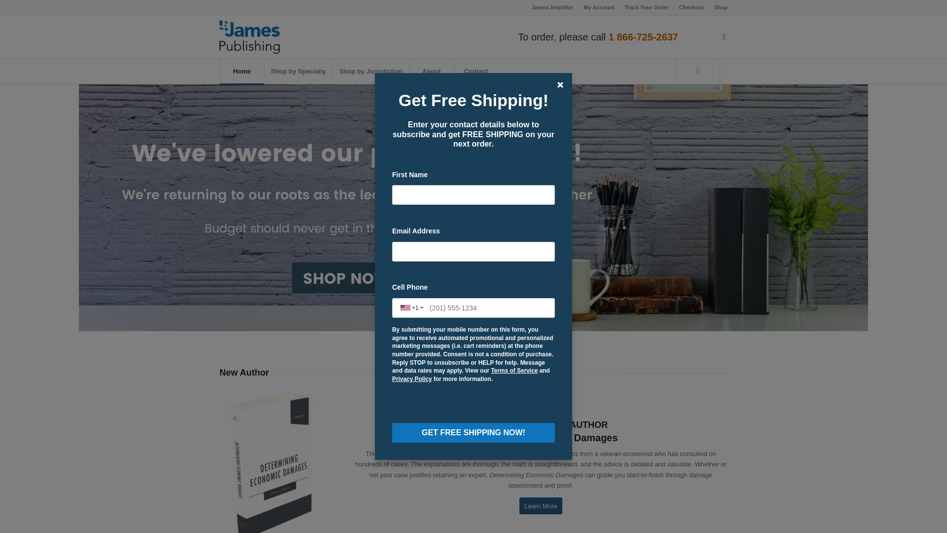 website screenshot of https://jamespublishing.com/