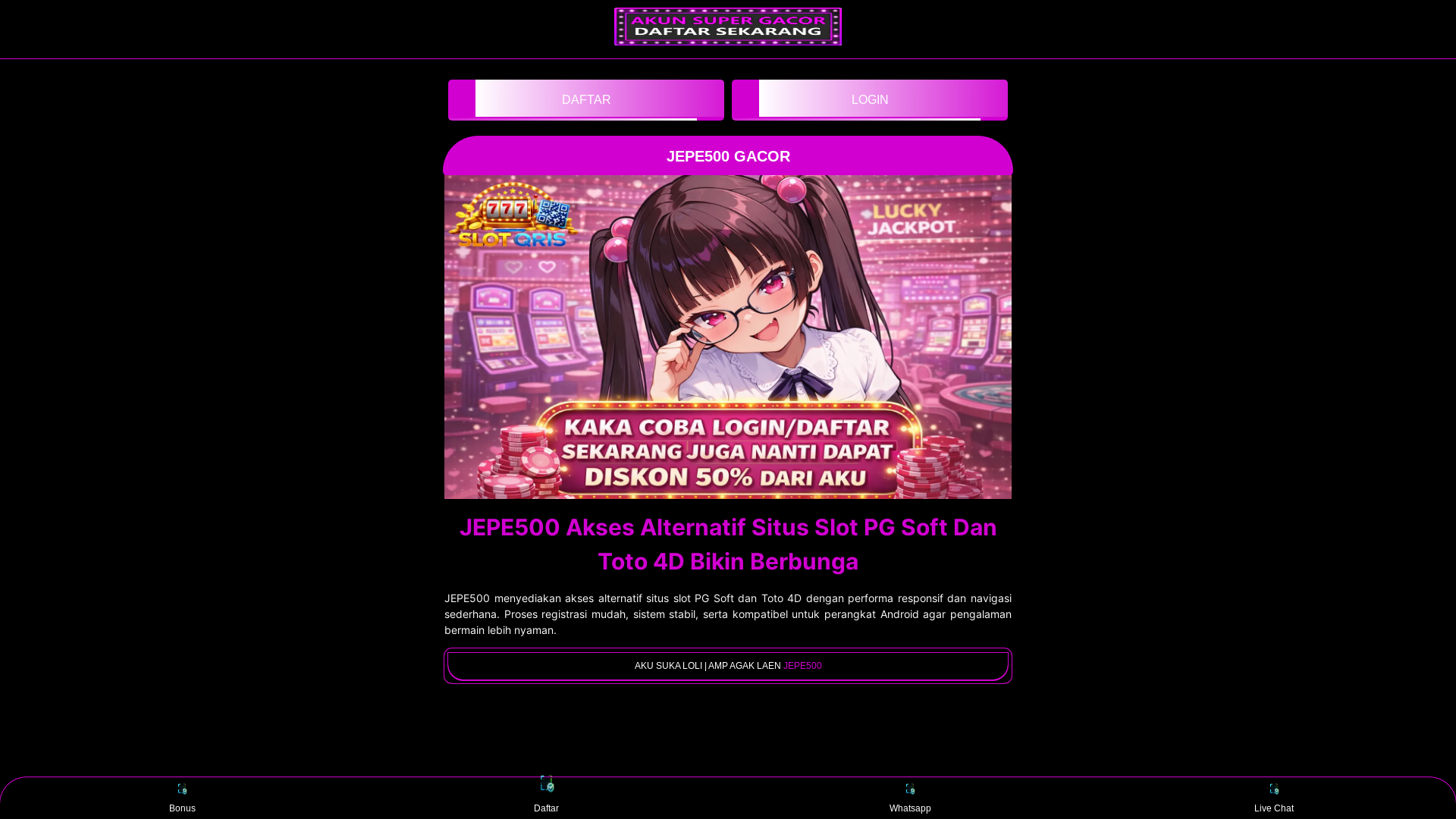 website screenshot of https://jepein-aja-bang.pages.dev/