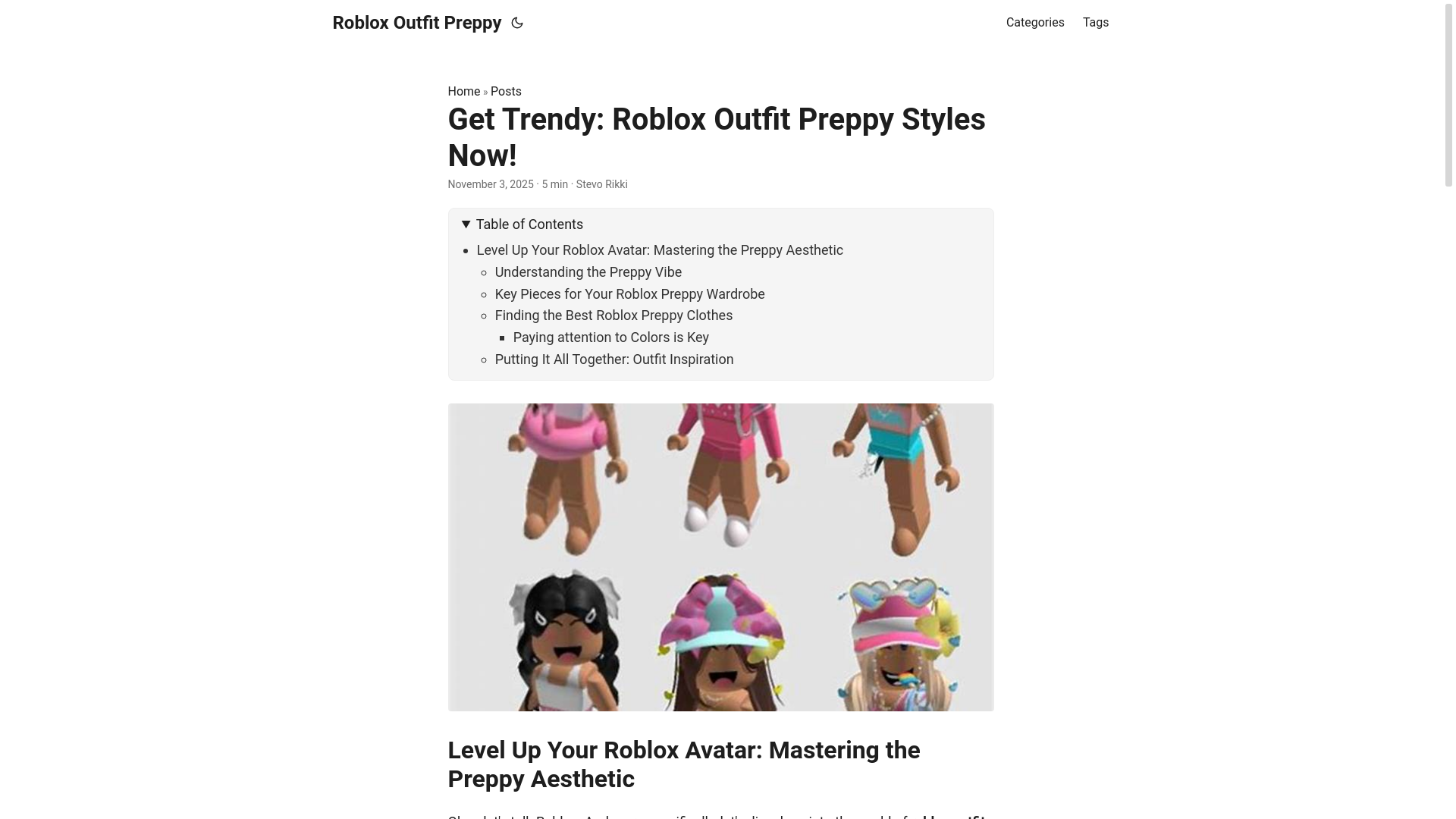 website screenshot of https://roblox-outfit-preppy.pages.dev/