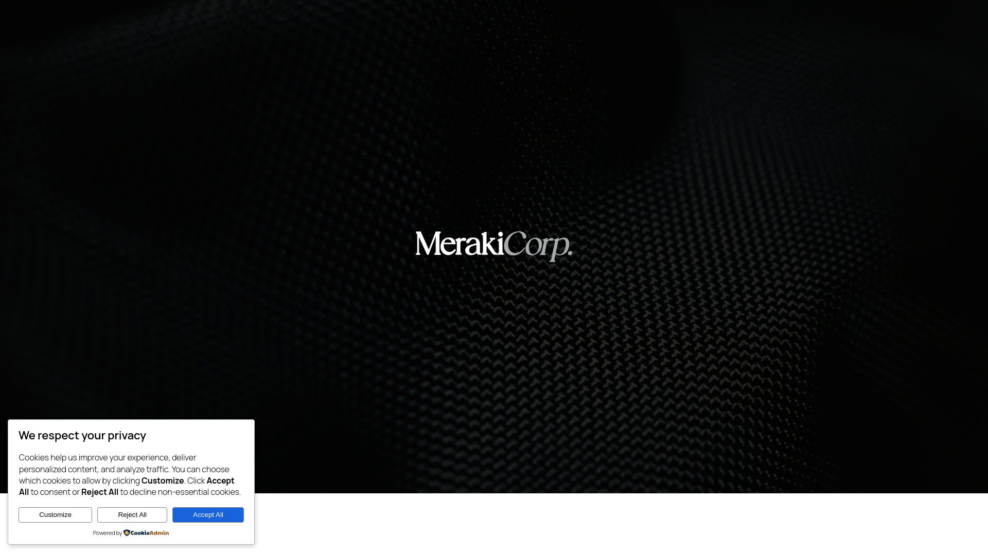 website screenshot of https://merakicorp.id/