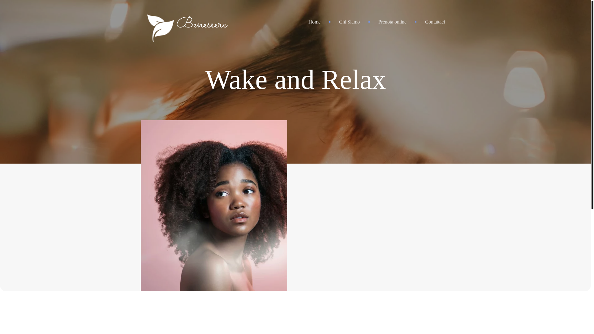 website screenshot of https://wakeandrelax.it/