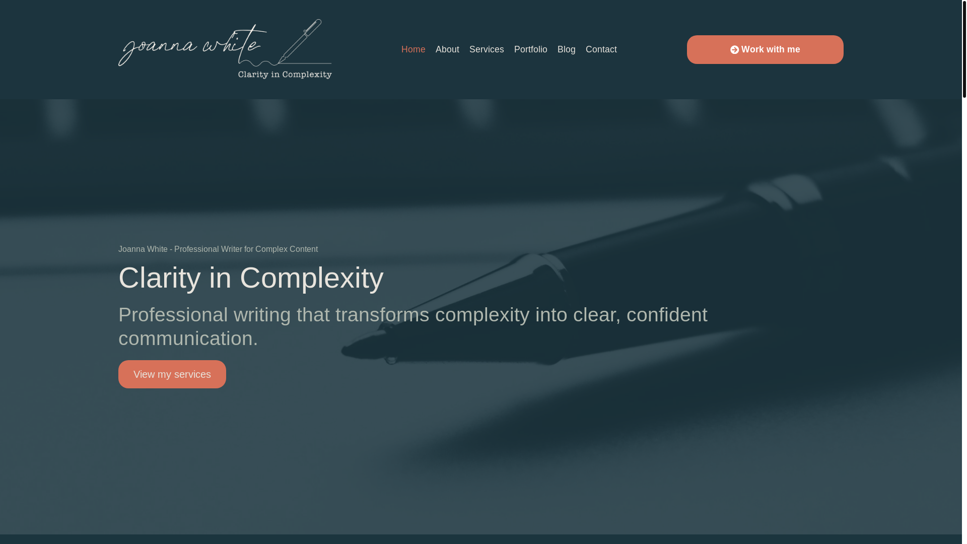 website screenshot of https://joannawhite.online/