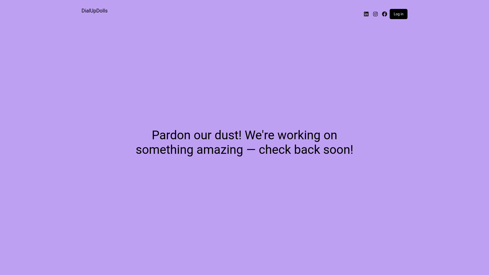 website screenshot of https://dialupdolls.com/