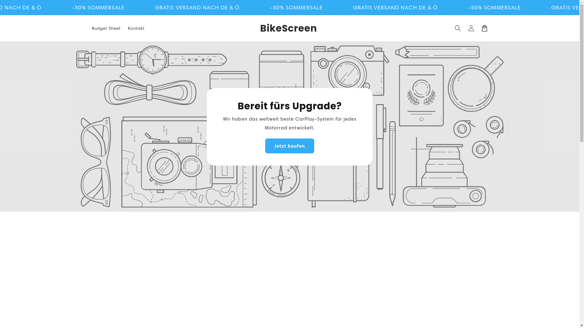 website screenshot of https://bikescreenshop.com/