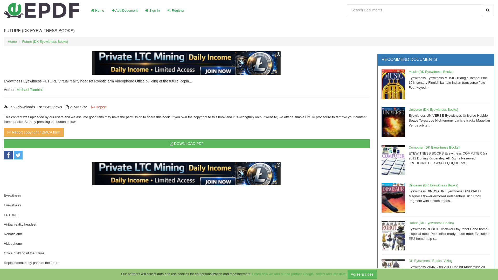 website screenshot of https://epdf.pub/queue/future-dk-eyewitness-books-pdf-5eccf6a4b3406.html