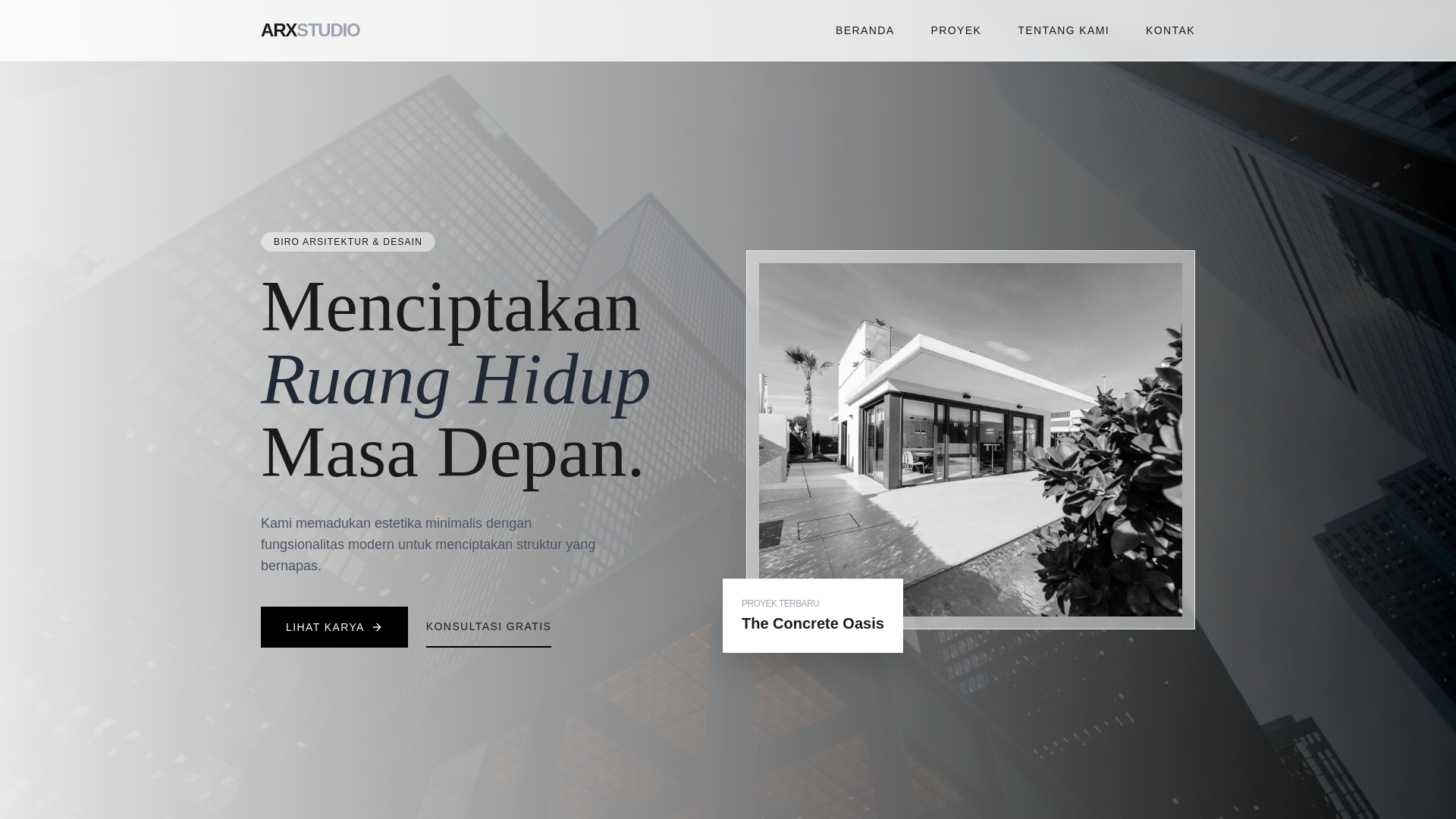 website screenshot of https://arsitek.pages.dev/