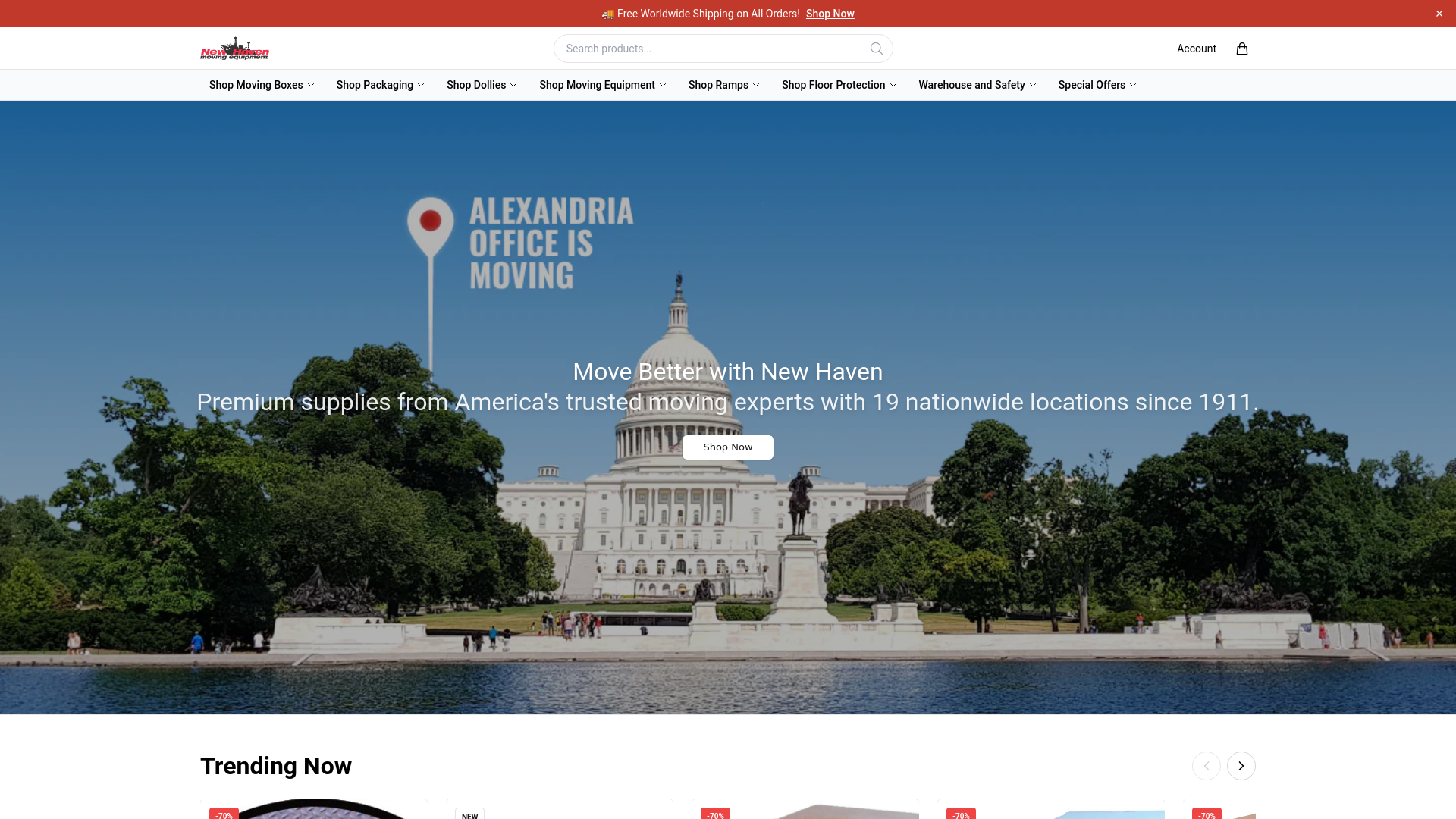 website screenshot of https://mynewhaven.shop/