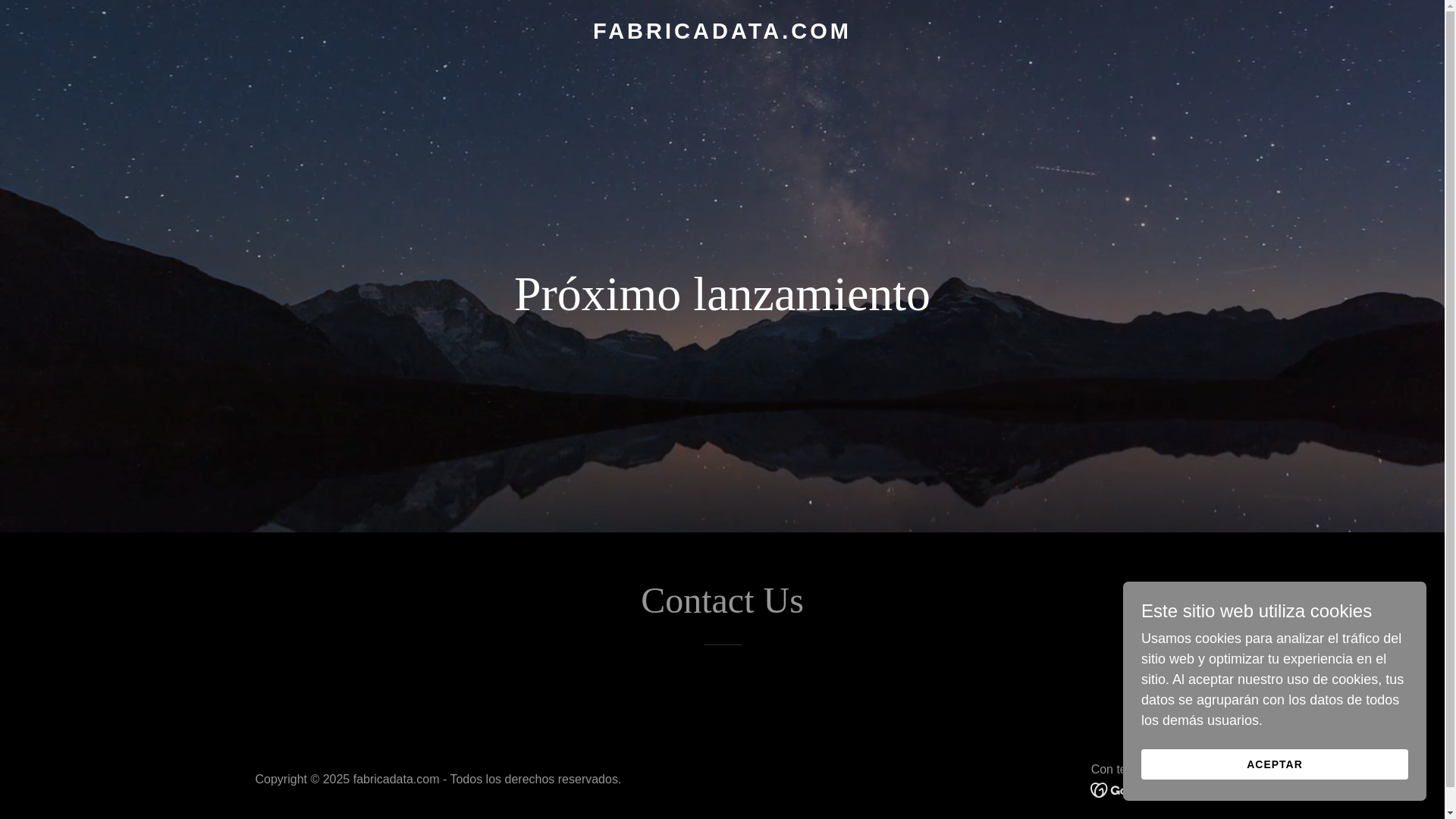 website screenshot of https://fabricadata.com/