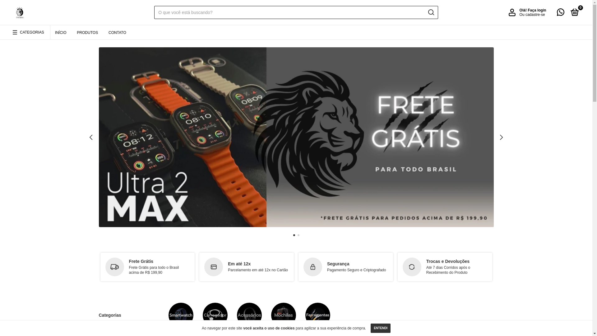 website screenshot of https://tasaking.com.br/