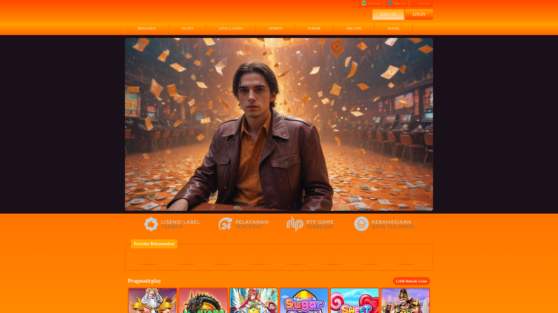 website screenshot of https://nusa368bet.com