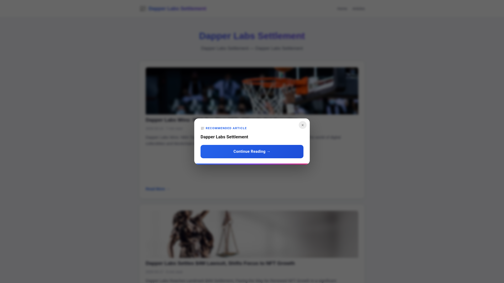 website screenshot of https://dapper-labs-settlement.pages.dev/
