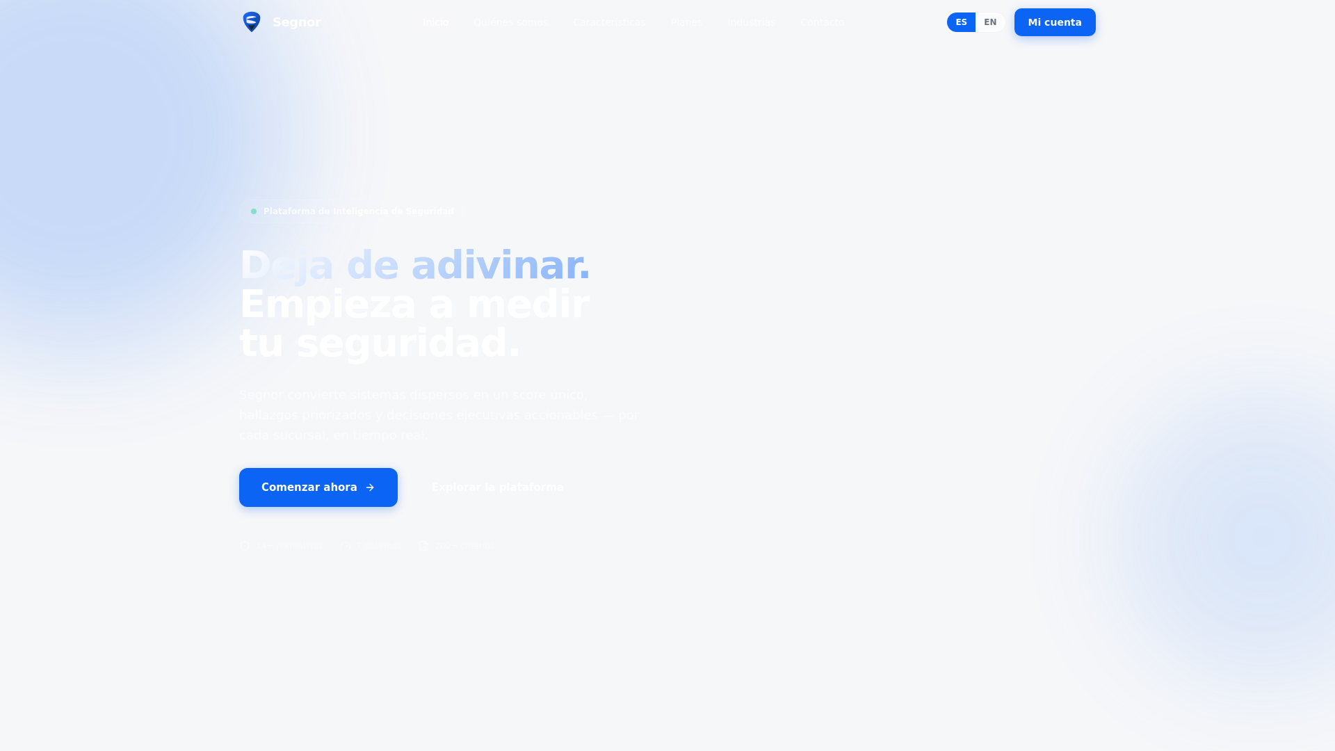 website screenshot of https://segnorsecurity.com/