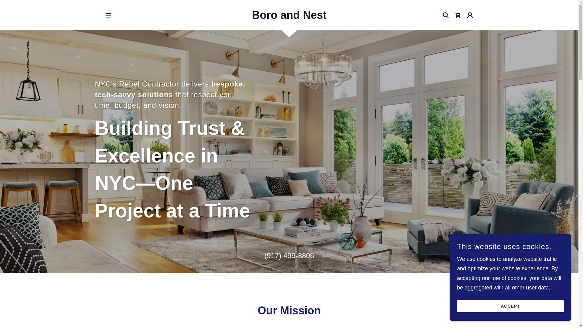 website screenshot of https://boroandnestcollective.com/