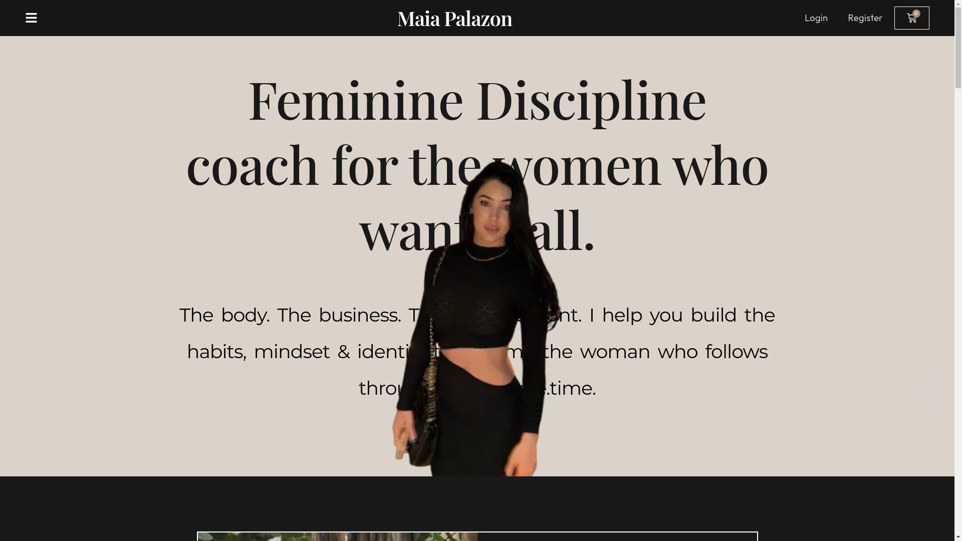 website screenshot of https://maiapalazoncoach.com/