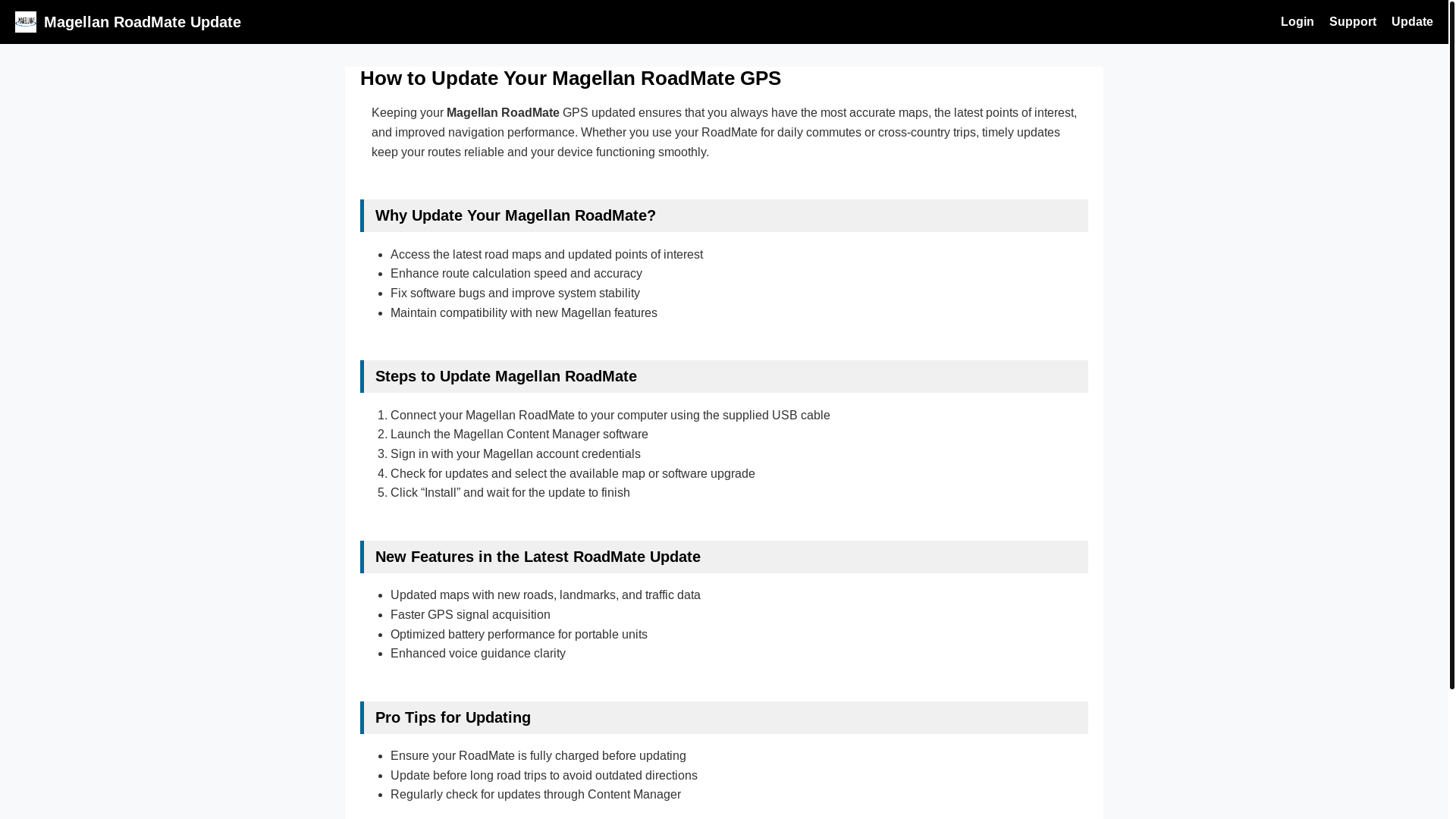 website screenshot of https://roadmateupdate.pages.dev/