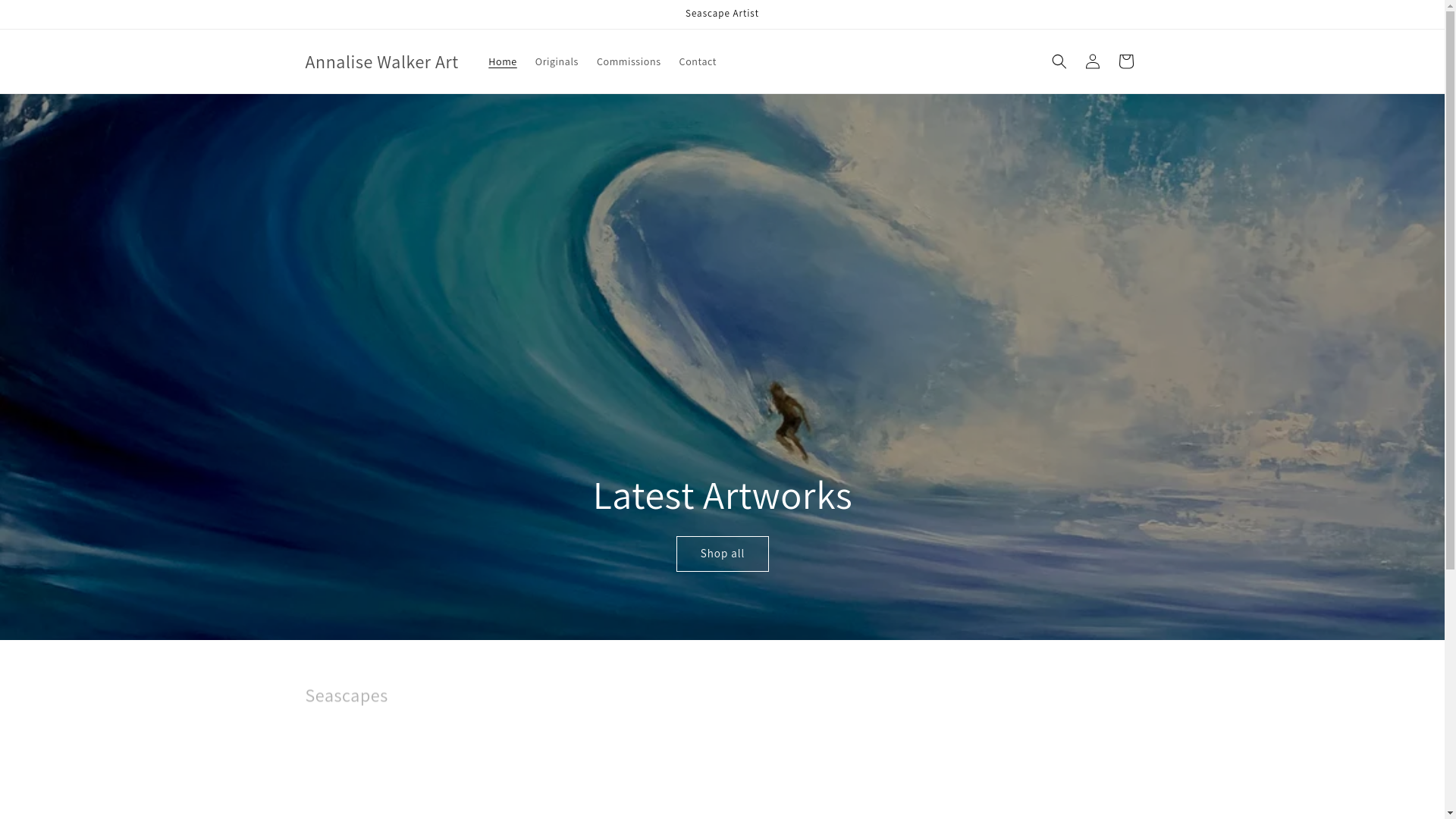 website screenshot of https://annalisewalkerart.com/