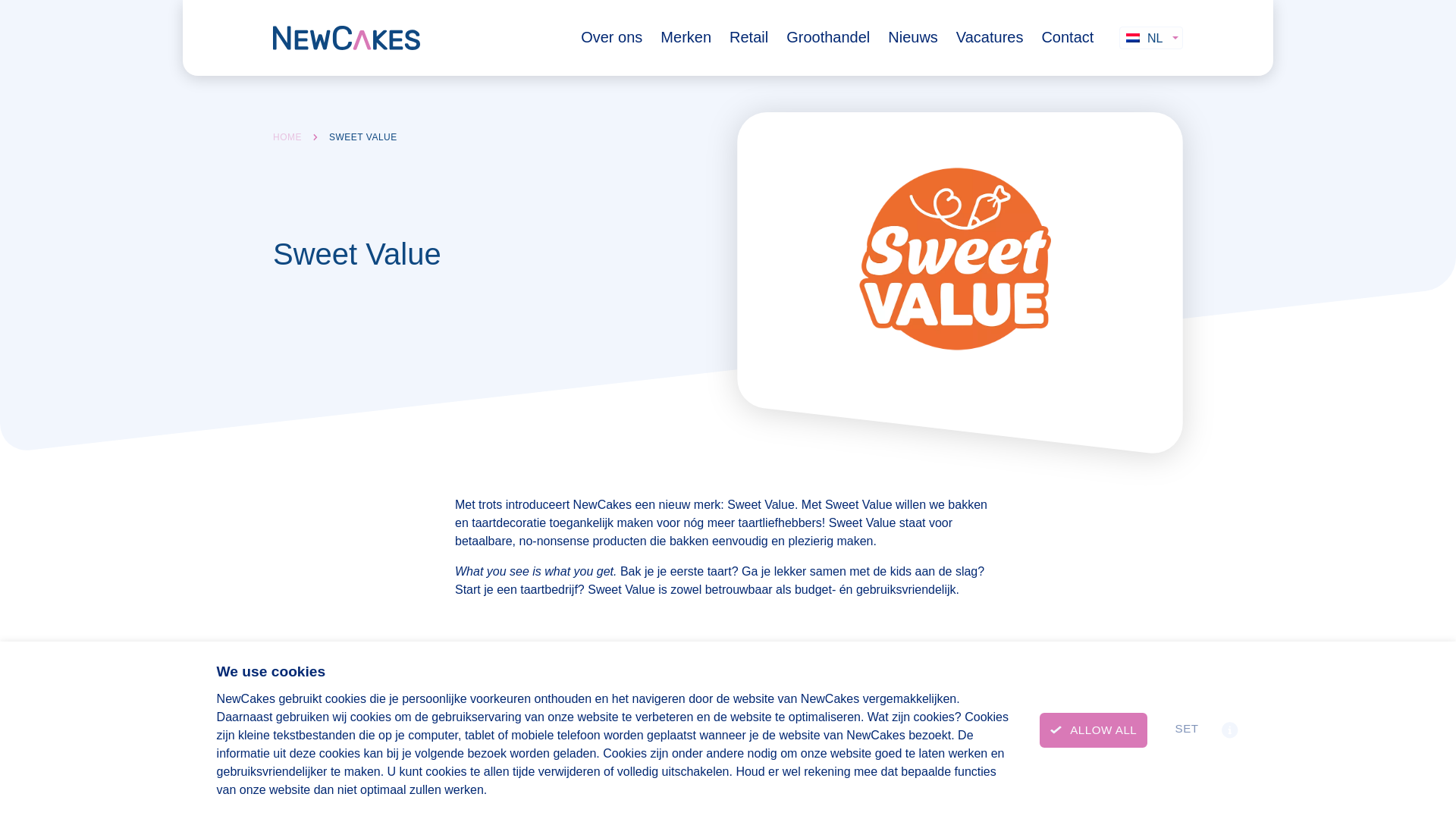 website screenshot of https://sweetvalue.nl