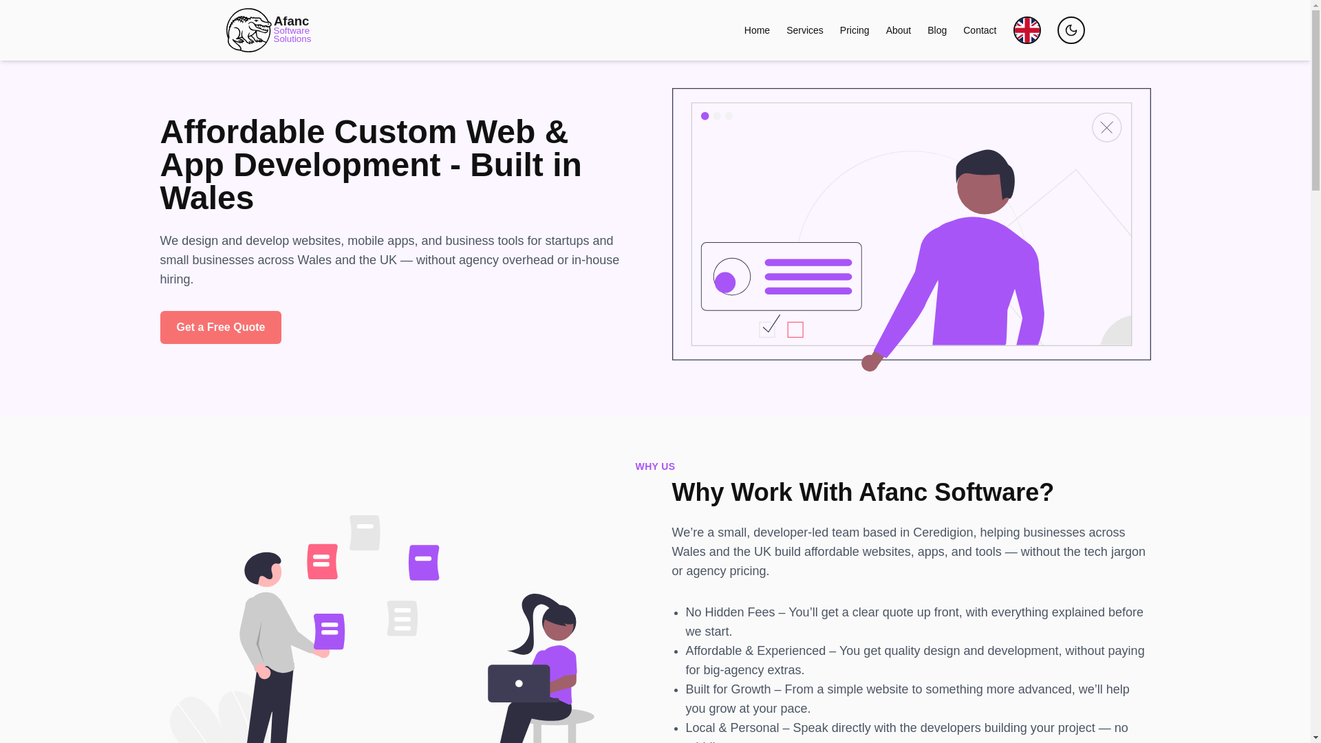 website screenshot of https://afancsoftwaremarketingsite.pages.dev/