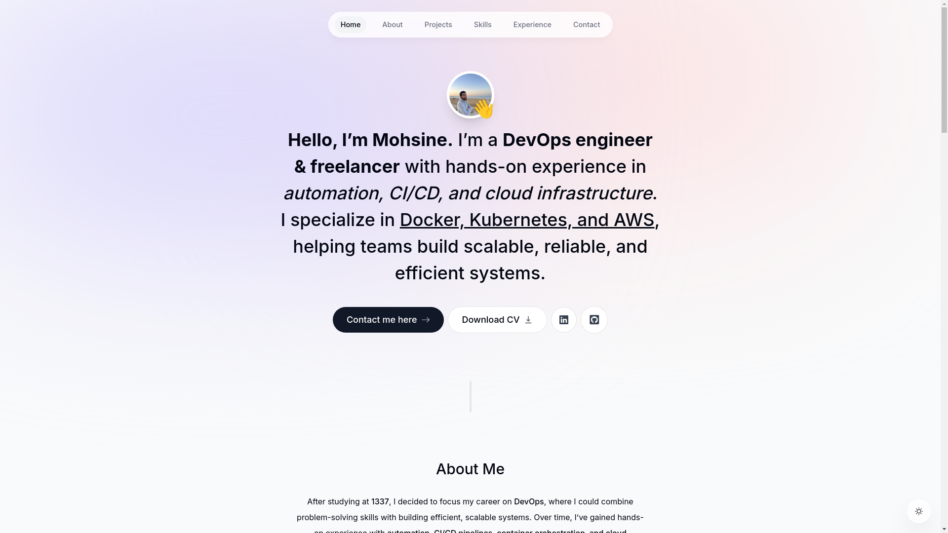 website screenshot of https://snoozelevi.me/