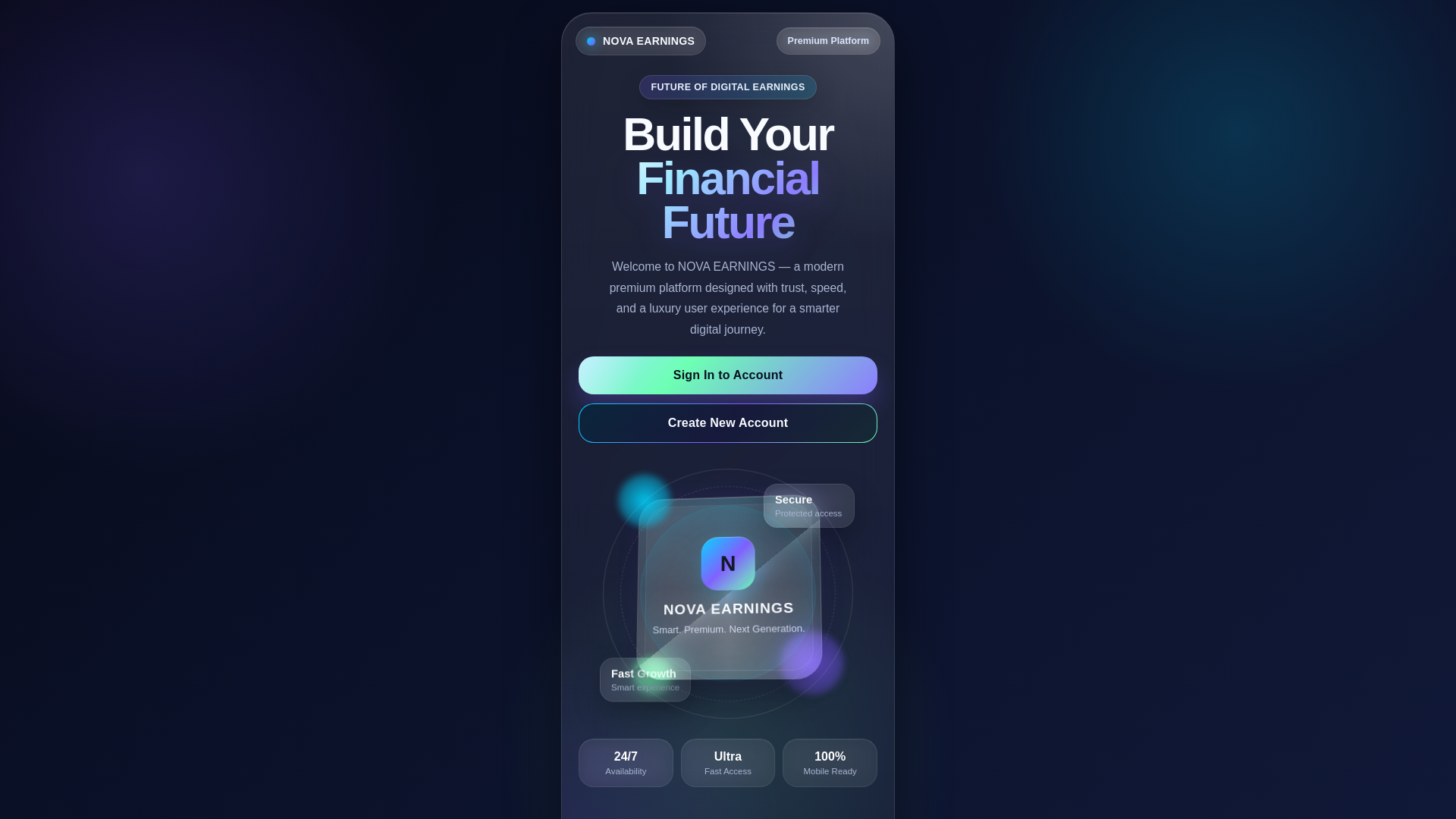 website screenshot of https://novaearnings.top/