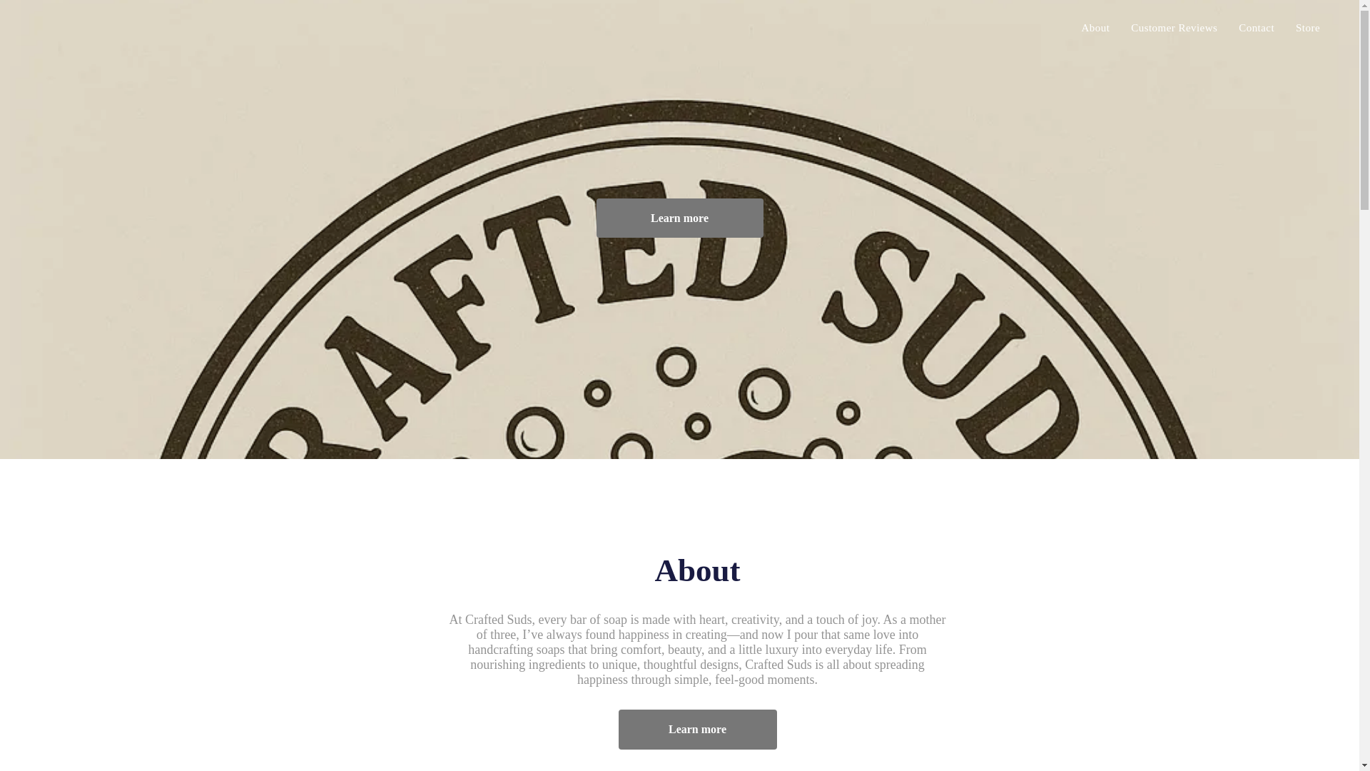 website screenshot of https://craftedsuds.com/