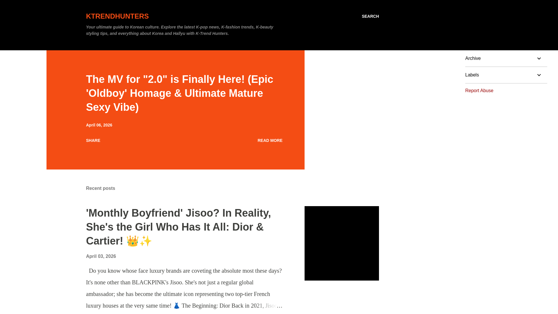 website screenshot of https://ktrendhunters.com