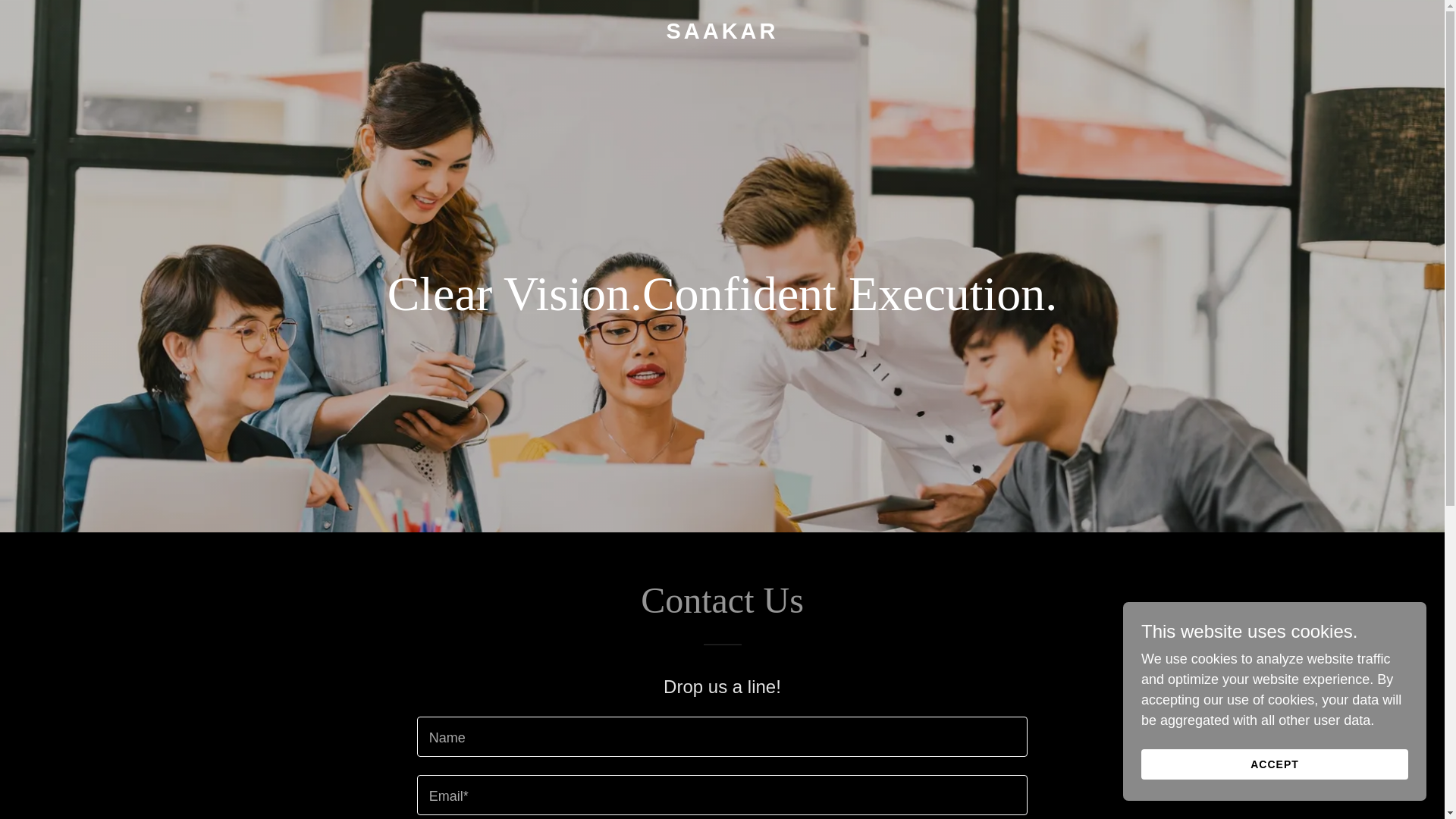 website screenshot of https://saakar.digital/
