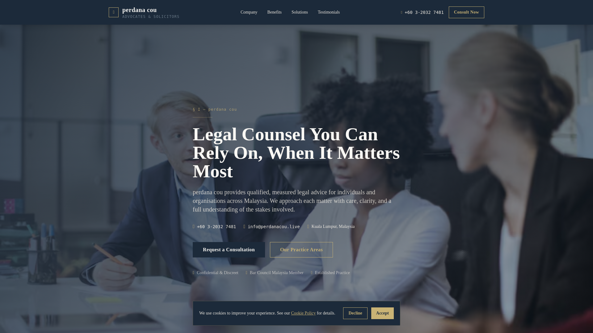 website screenshot of https://perdanacou.live/