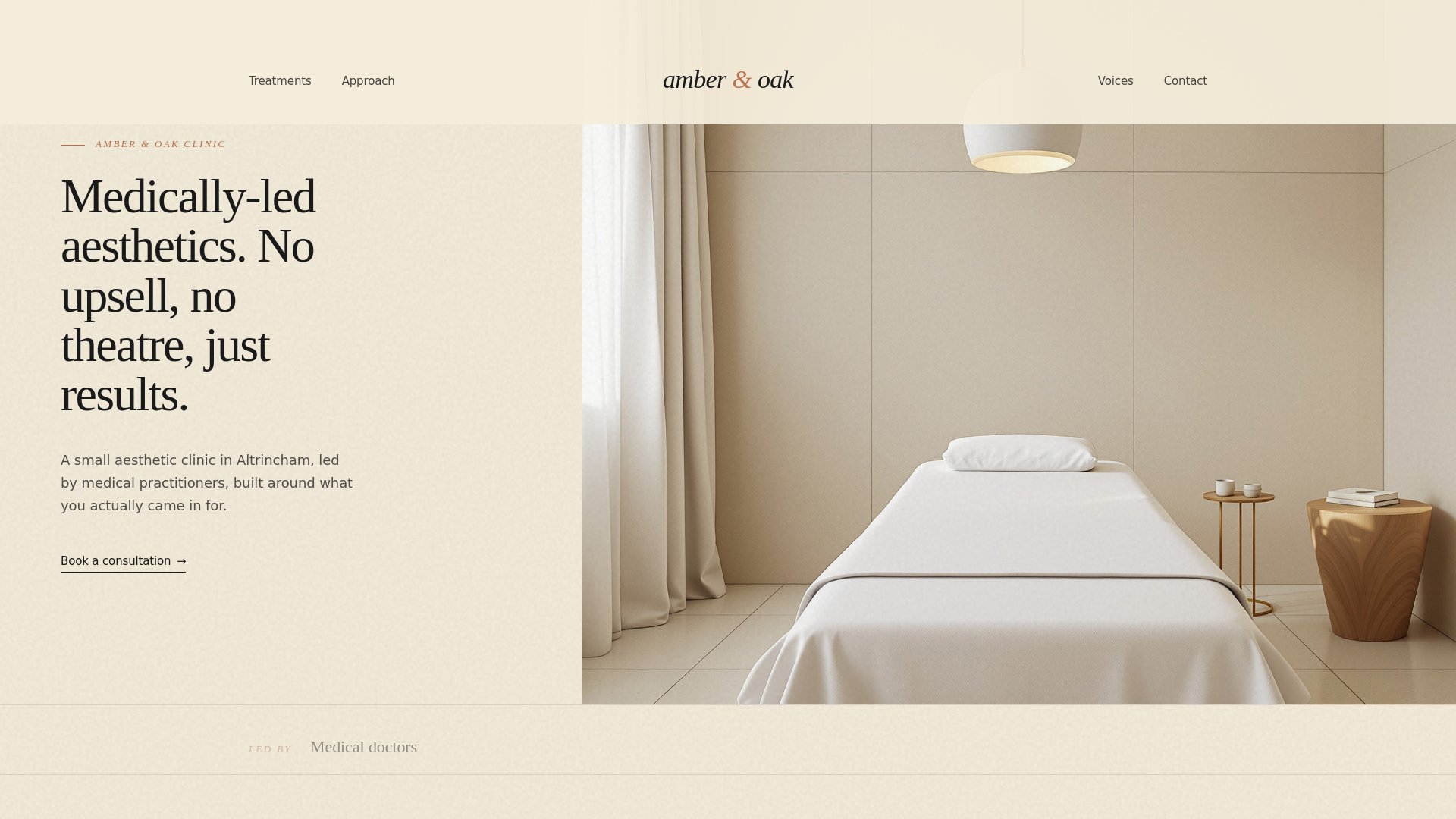 website screenshot of https://amber-oak-clinic.pages.dev/