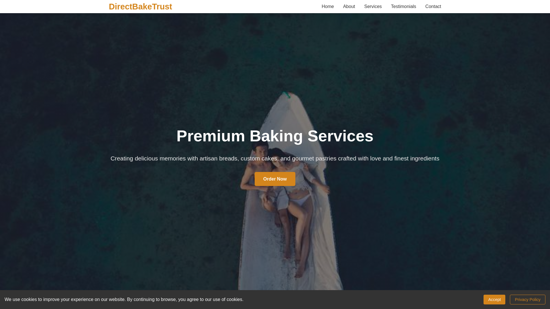 website screenshot of https://directbaketrust.click/