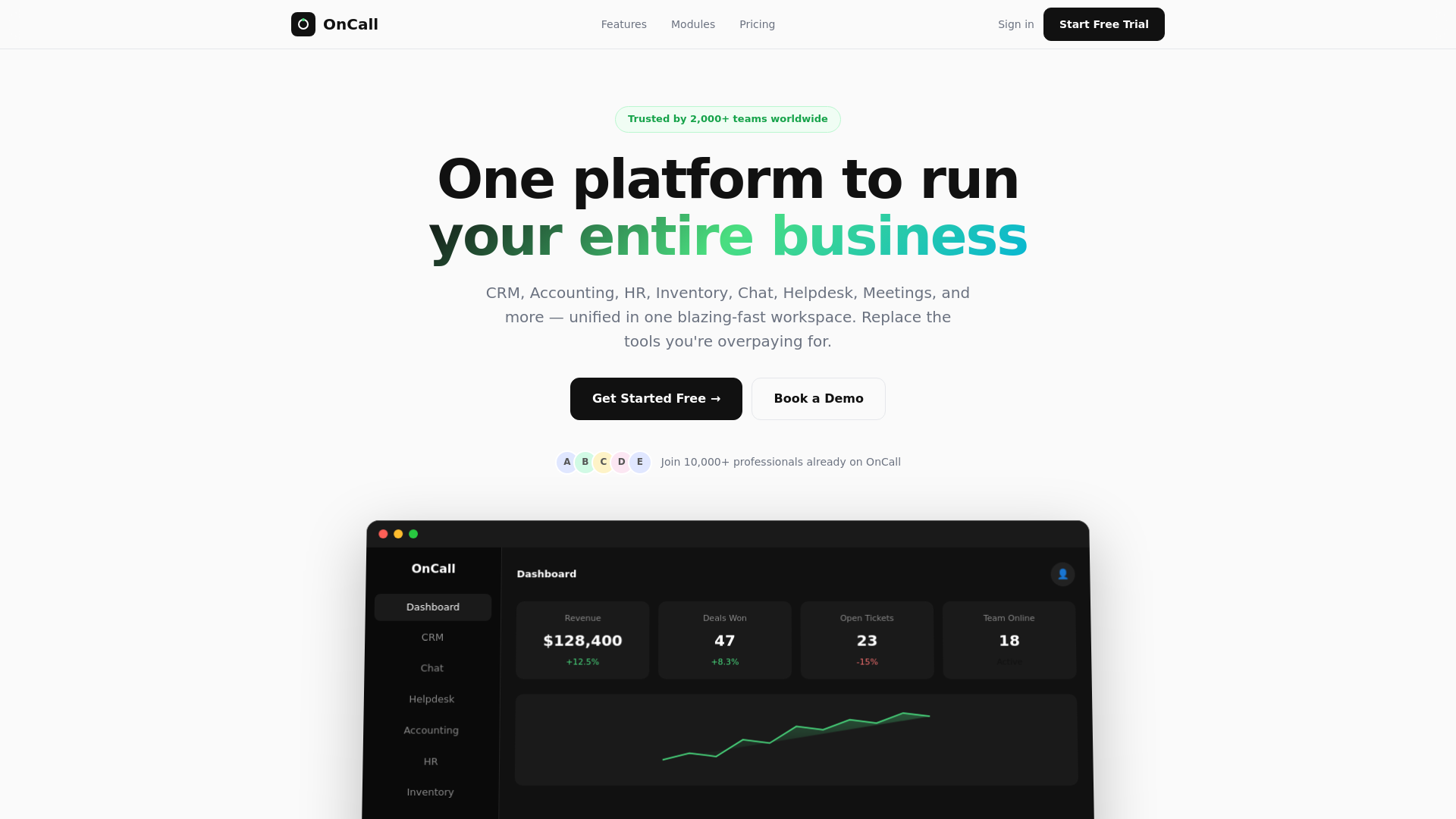 website screenshot of https://oncall-website.pages.dev/