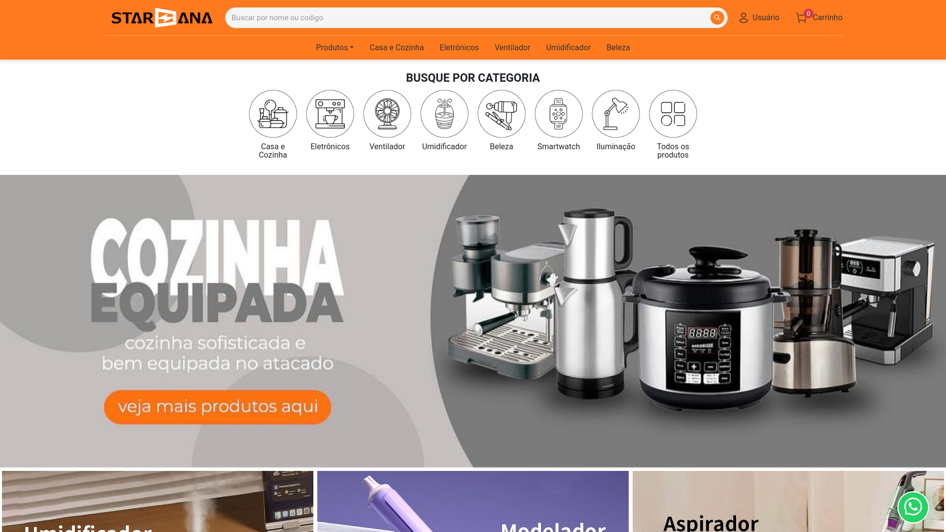 website screenshot of https://stardana.com.br