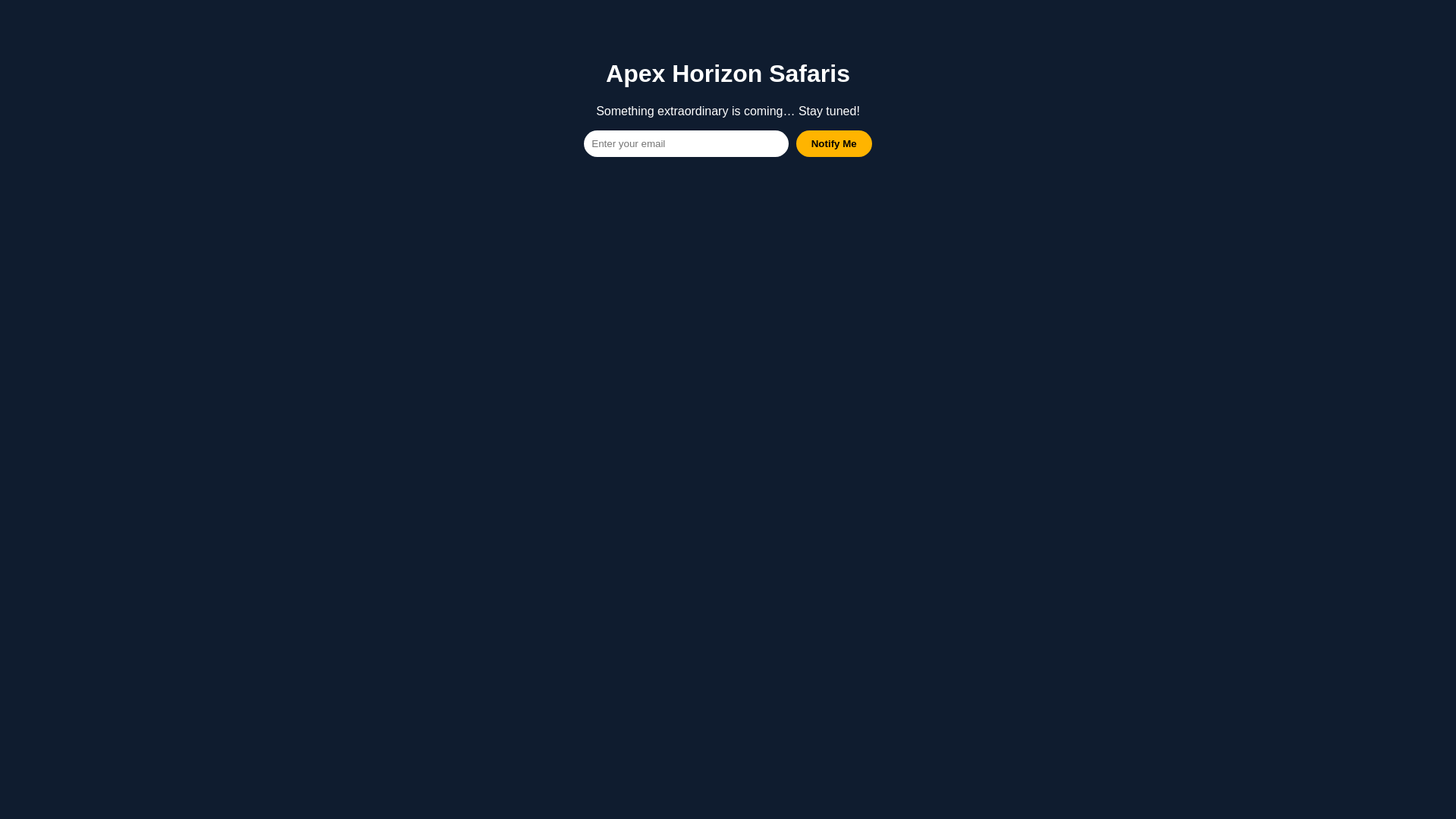 website screenshot of https://apexhorizonsafaris.com/