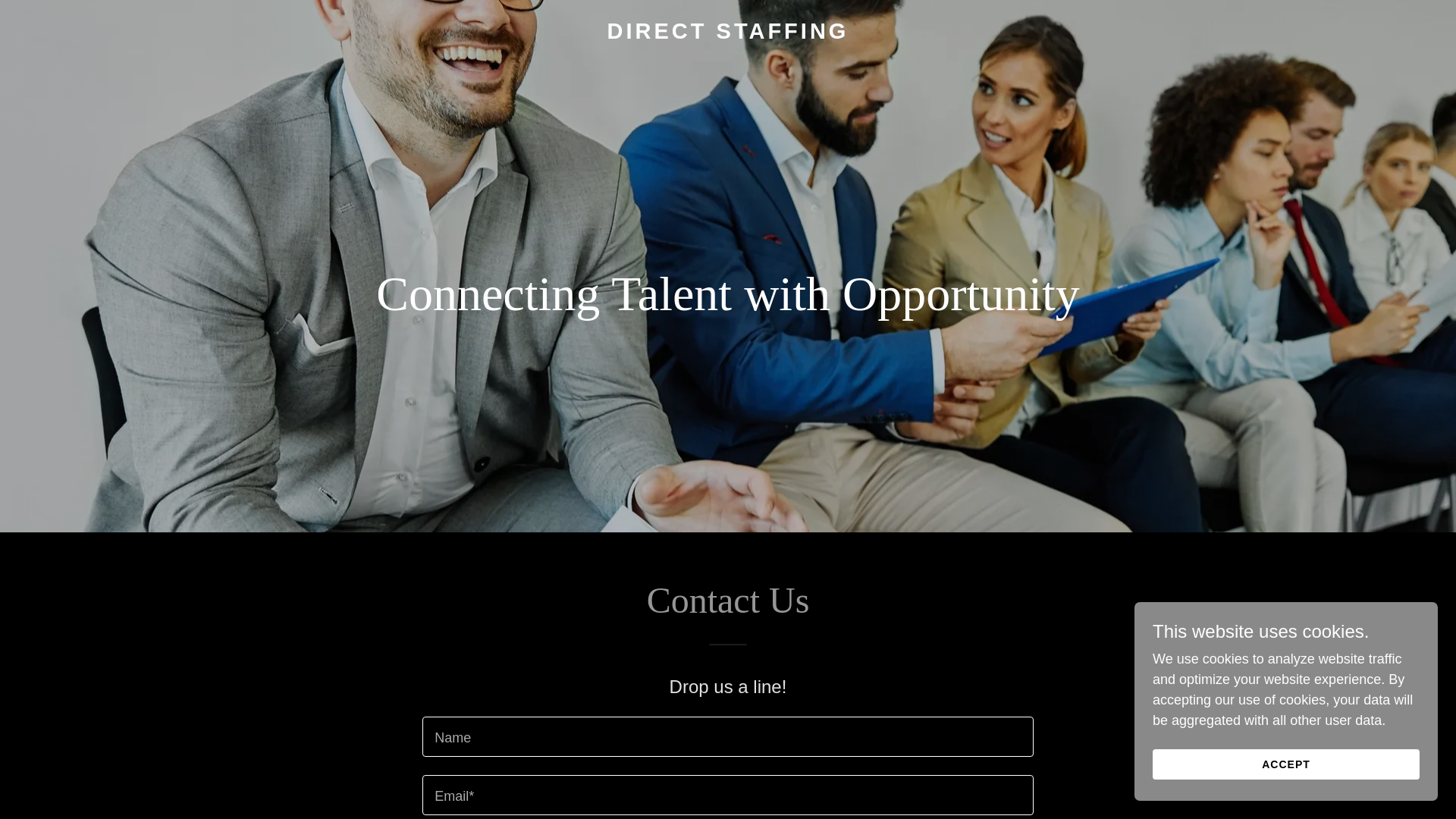 website screenshot of https://direct-staffing.net/