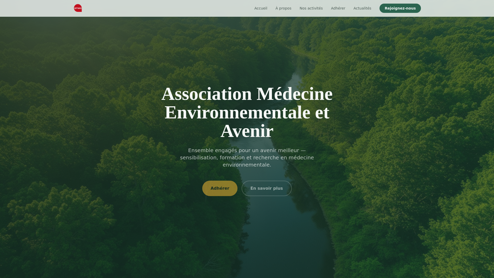 website screenshot of https://amea-association-static.pages.dev/