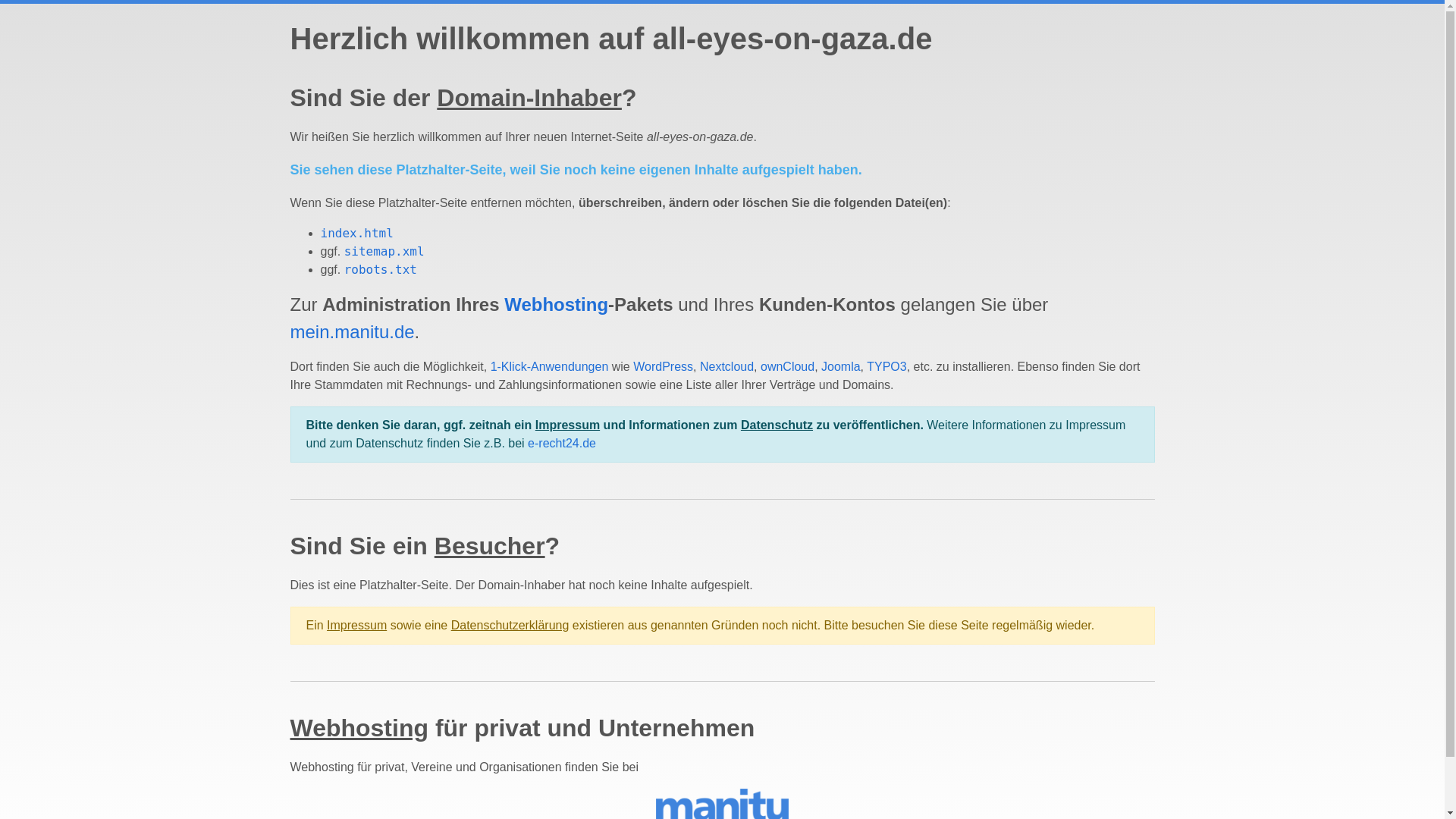 website screenshot of https://all-eyes-on-gaza.de/