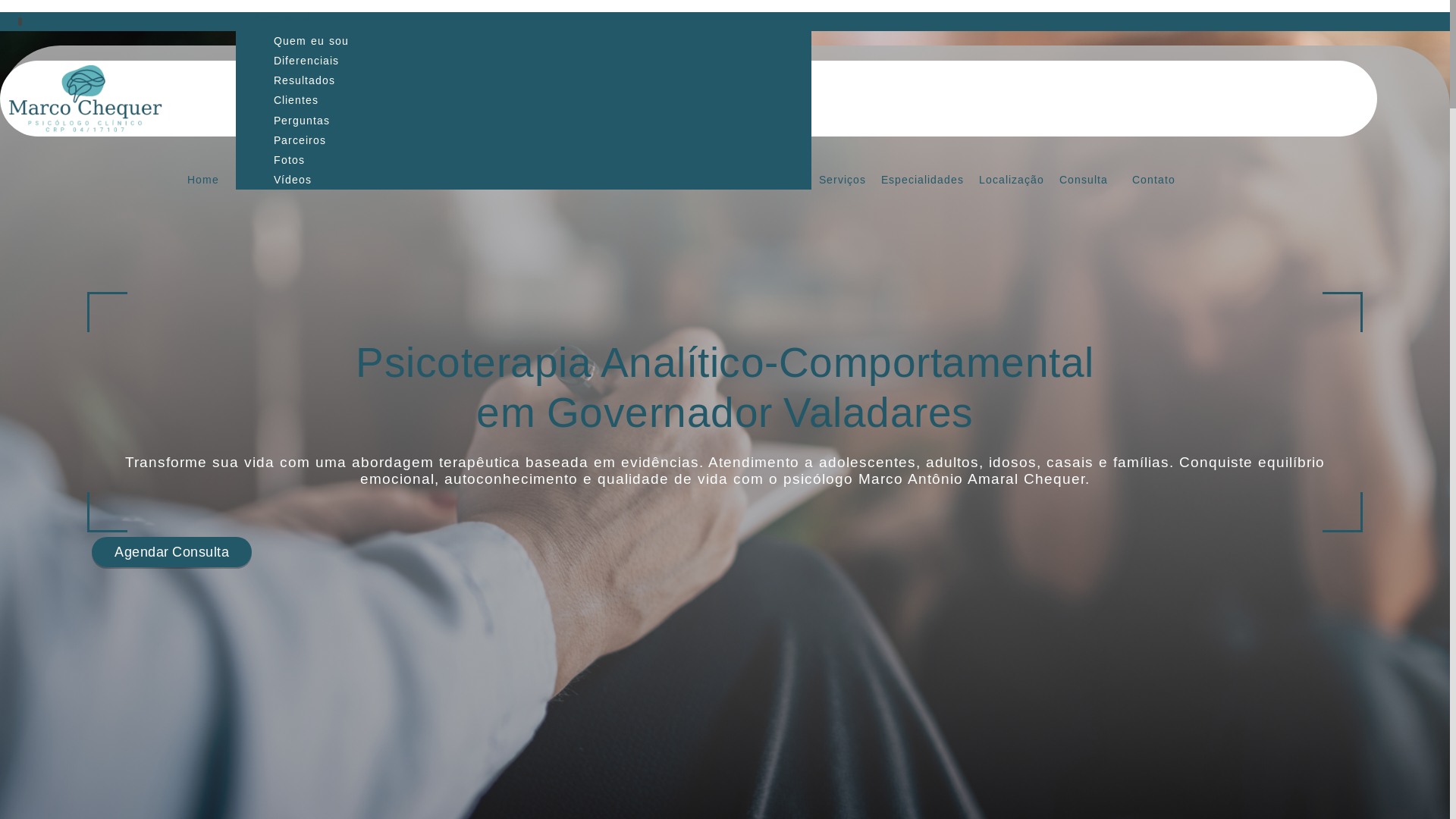 website screenshot of https://marcochequer.com.br/