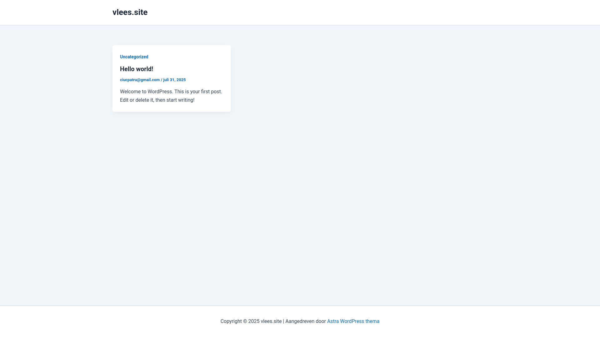 website screenshot of https://vlees.site/