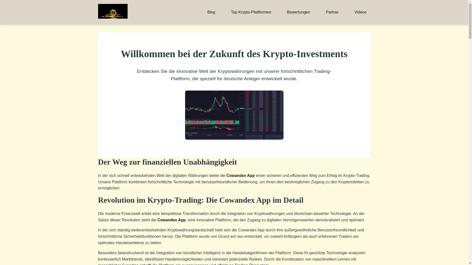 website screenshot of https://cowandexapp-platform.click/