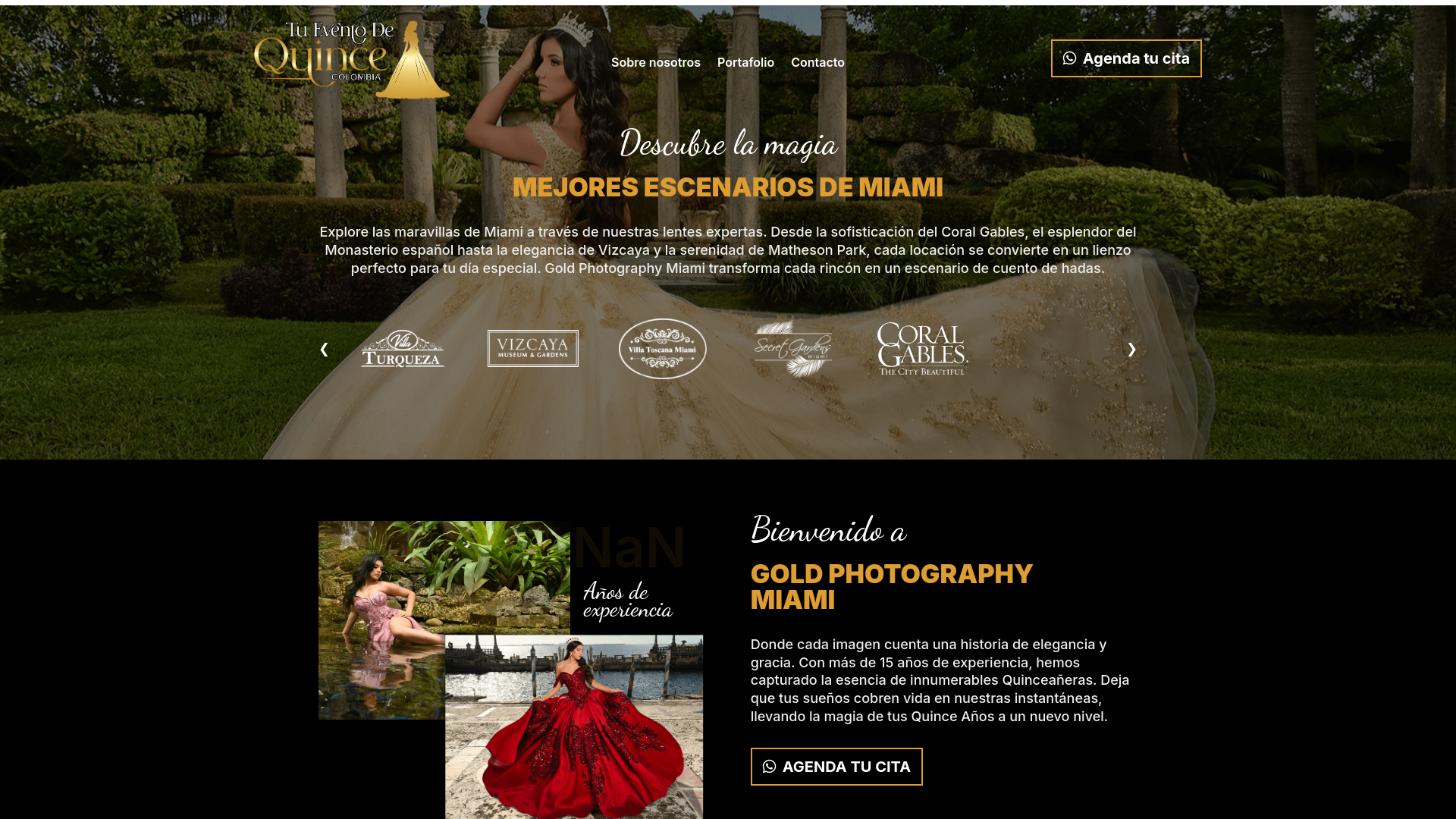 website screenshot of https://tueventodequincecolombia.com/