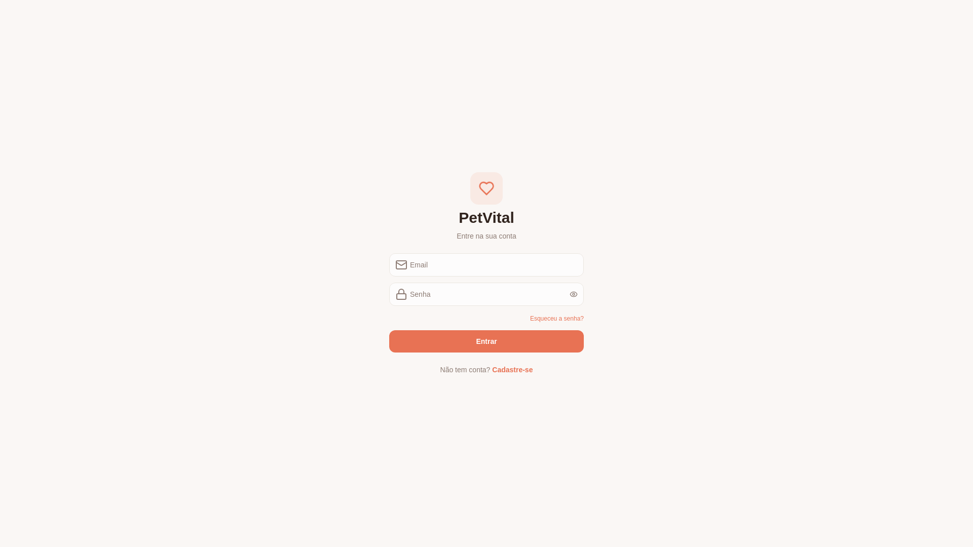 website screenshot of https://petvitalapp.com.br
