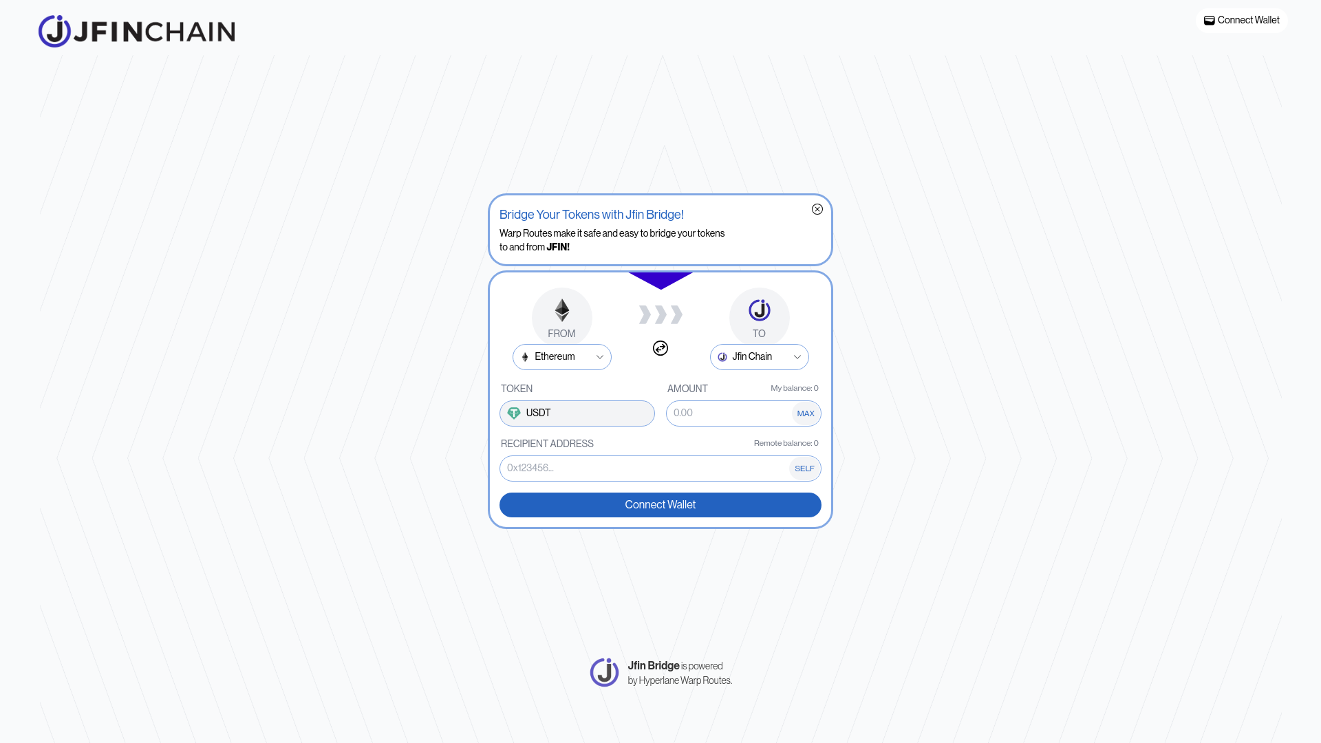 website screenshot of https://test-jfin-bridge-air.pages.dev/